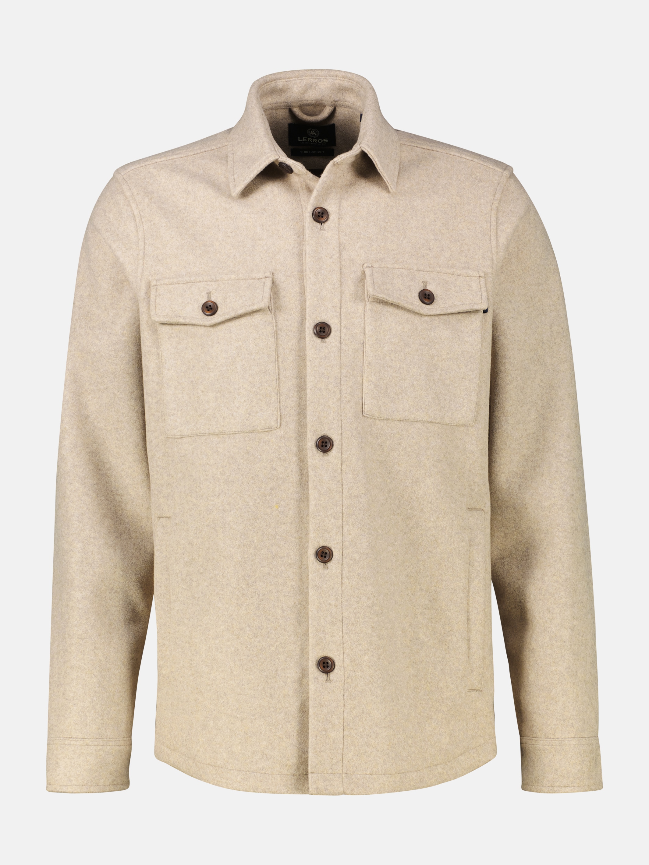 LERROS Langarmhemd »LERROS Urban-Style Hemdjacke in Wolloptik«