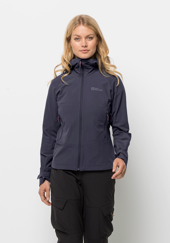 Jack Wolfskin Softshelljacke "KAMMWEG JKT W", mit Kapuze