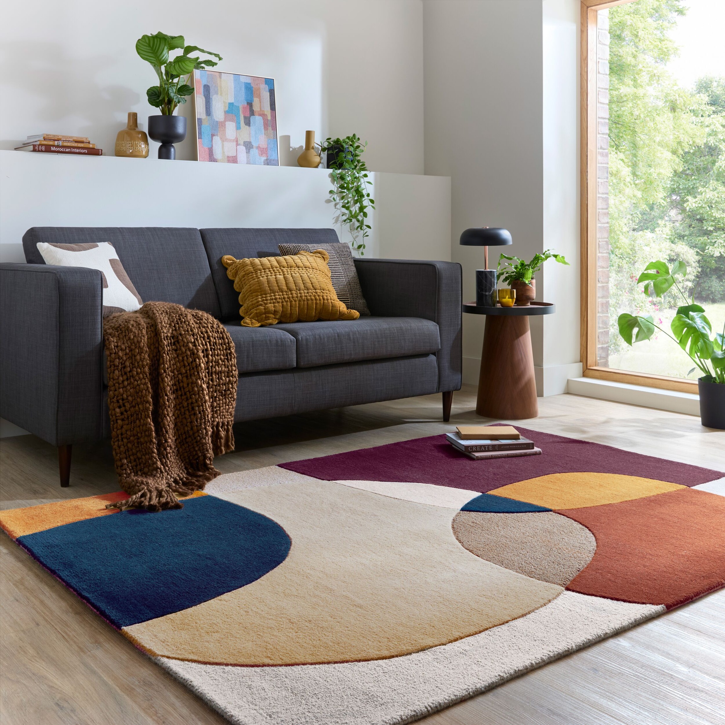 FLAIR RUGS Wollteppich »Glow«, rechteckig, 8 mm Höhe, fußbodenheizungsgeeignet, mit Hoch-Tief-Effekt, gemustert