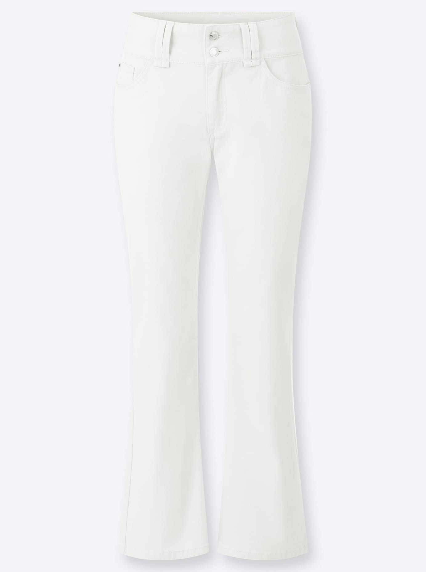 CASUAL LOOKS Damen Bootcut Jeans Weiß Größe 48 2