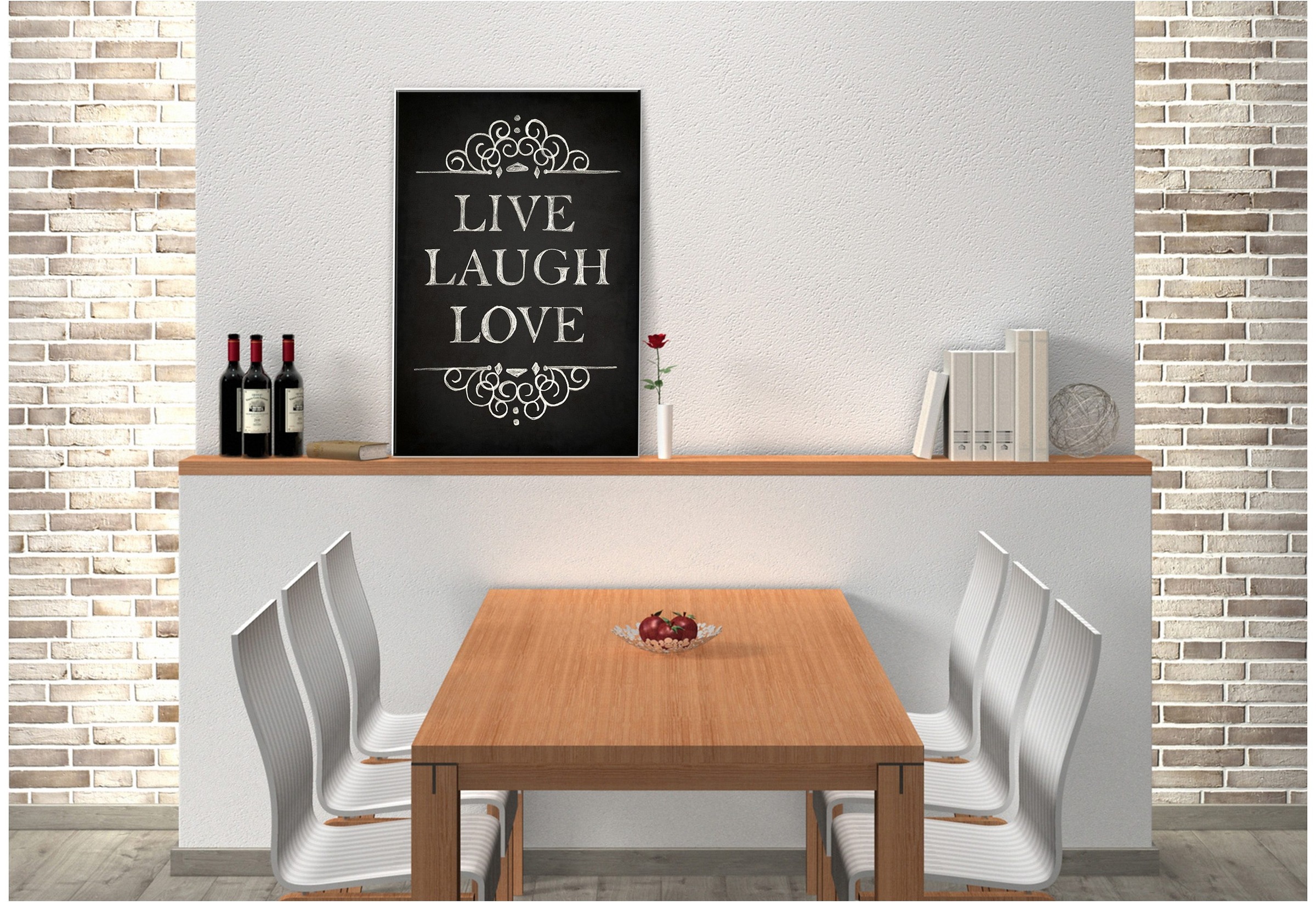 Wall Art Wandbild Live Laugh Love In 4 Grossen Kaufen Baur