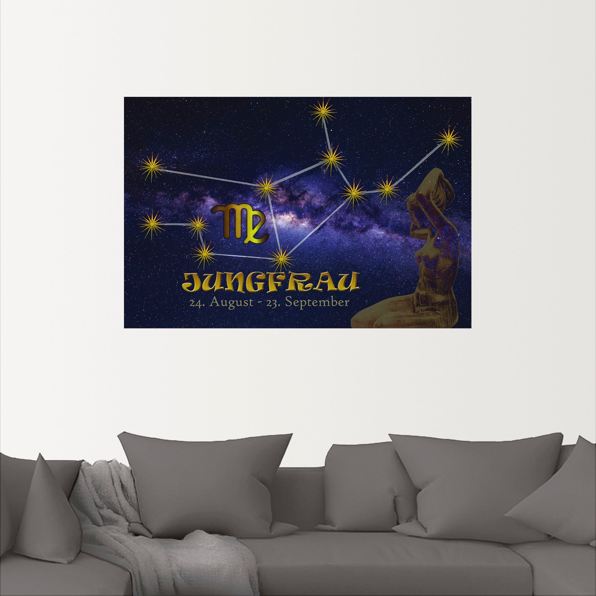 Artland Wandbild »Sternzeichen - Jungfrau«, Bilder von Sternzeichen, (1 St.), als Alubild, Outdoorbild, Poster in verschied. Größen