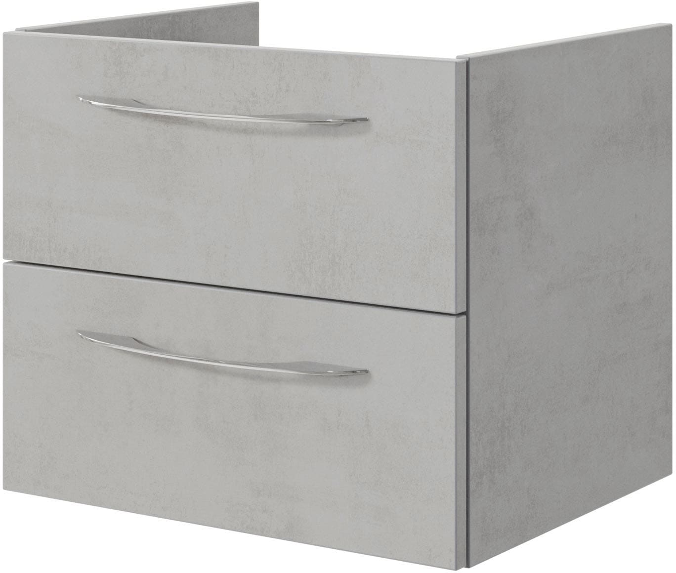 Saphir Waschtisch »Serie 4035 Keramik-Aufsatzbecken mit Unterschrank, 88 cm breit«, Waschplatz, 2 Schubladen, 1 Tür, inkl. Türdämpfer, Griff Chrom Glanz