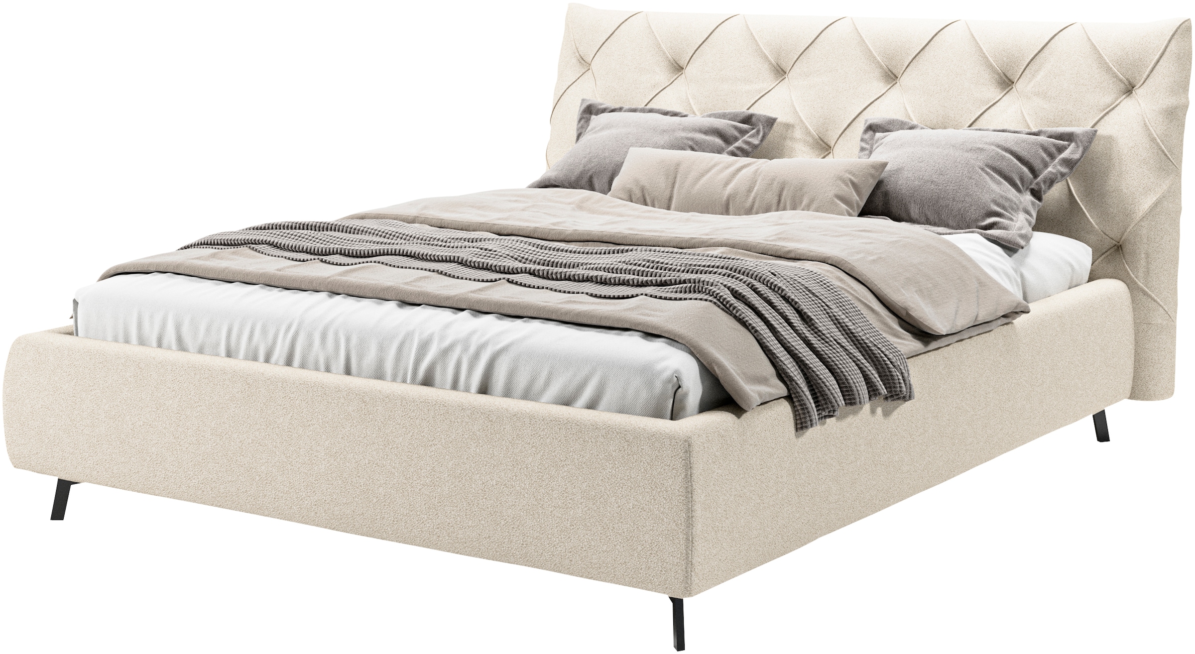 Home affaire "Elloree, in 4 Breiten bis 200cm, auch in Leder" Kopfteilhöhe 105 cm, belastbar bis 280 kg, auch in Überlänge 220cm