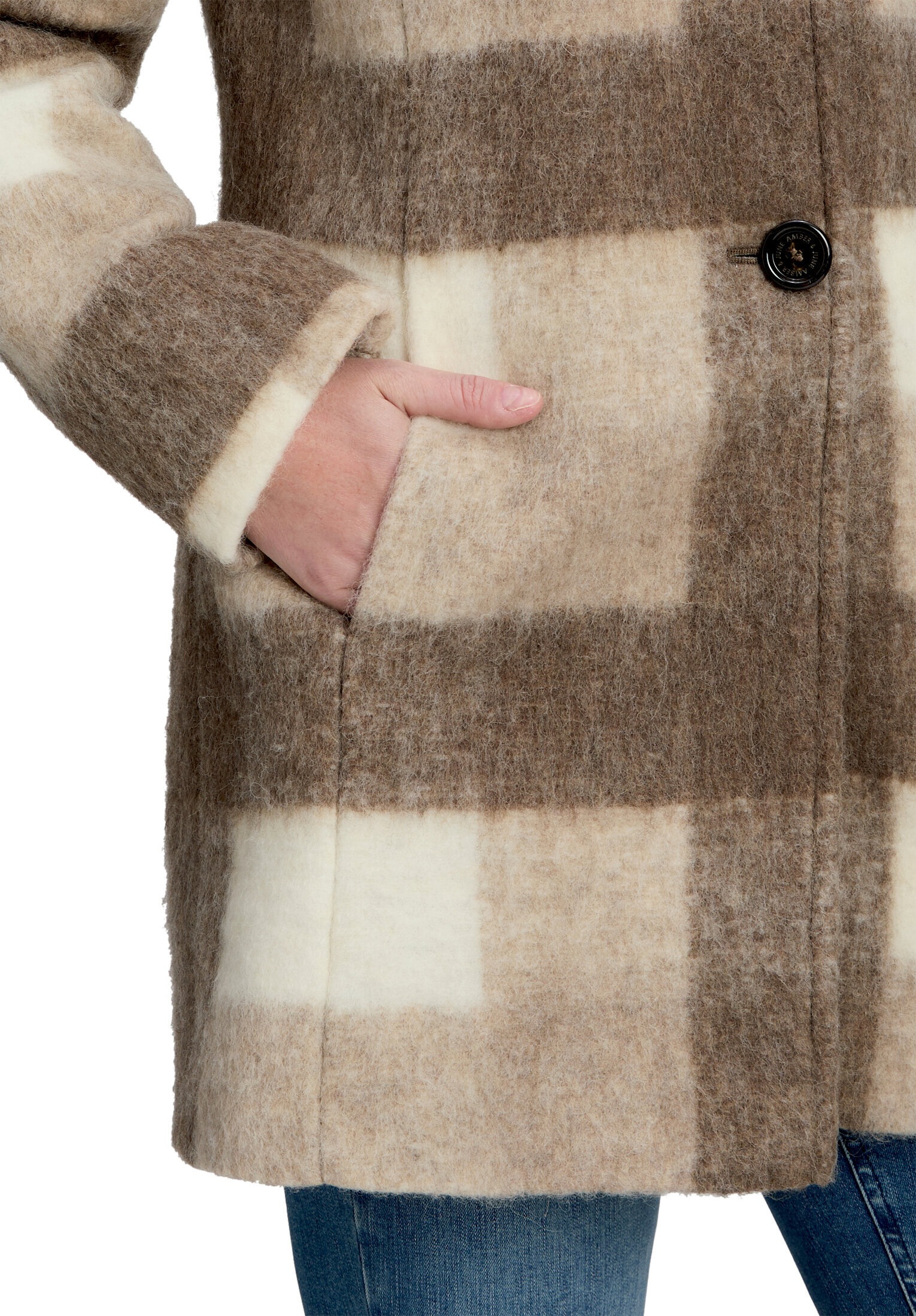 Amber & June Kurzjacke »Damen mit Kapuze« mit Kapuze