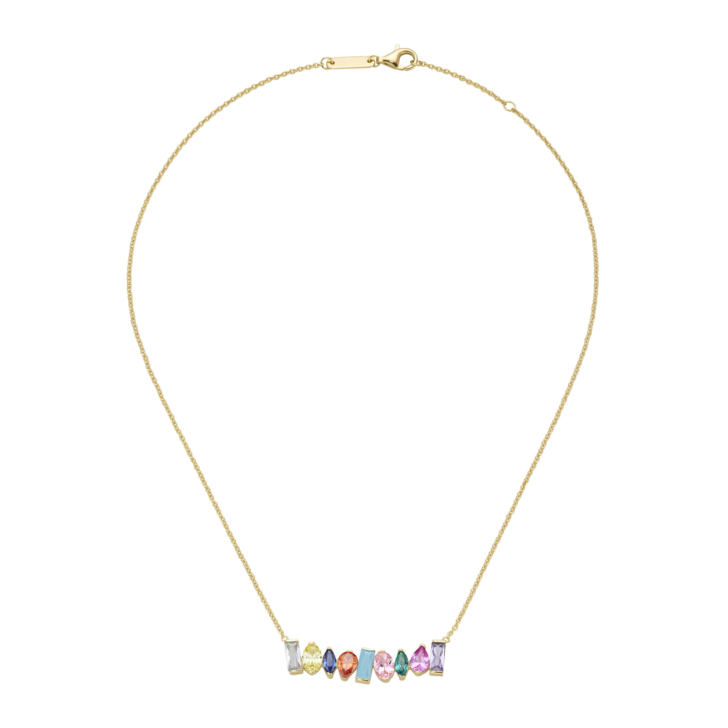 GIORGIO MARTELLO MILANO Collier »Zirkonia und Kristallsteine mehrfarbig, Silber 925«