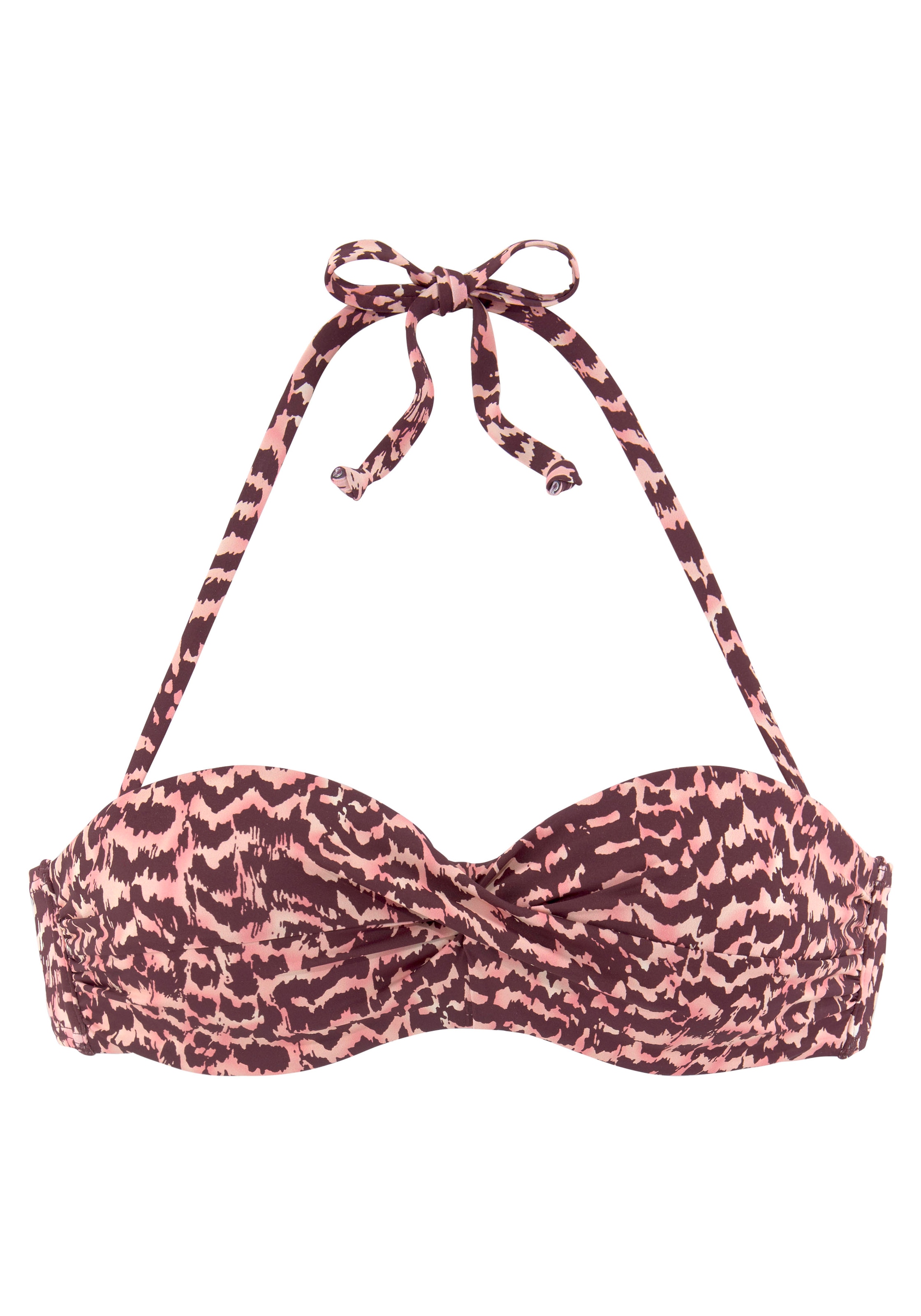 LASCANA Bügel-Bandeau-Bikini-Top »Holly«, in Wickeloptik
