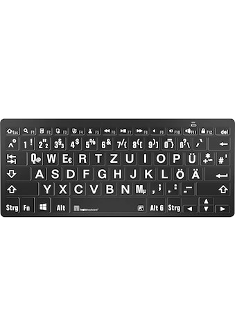 Logickeyboard Wireless-Tastatur »XL-Print White on B...