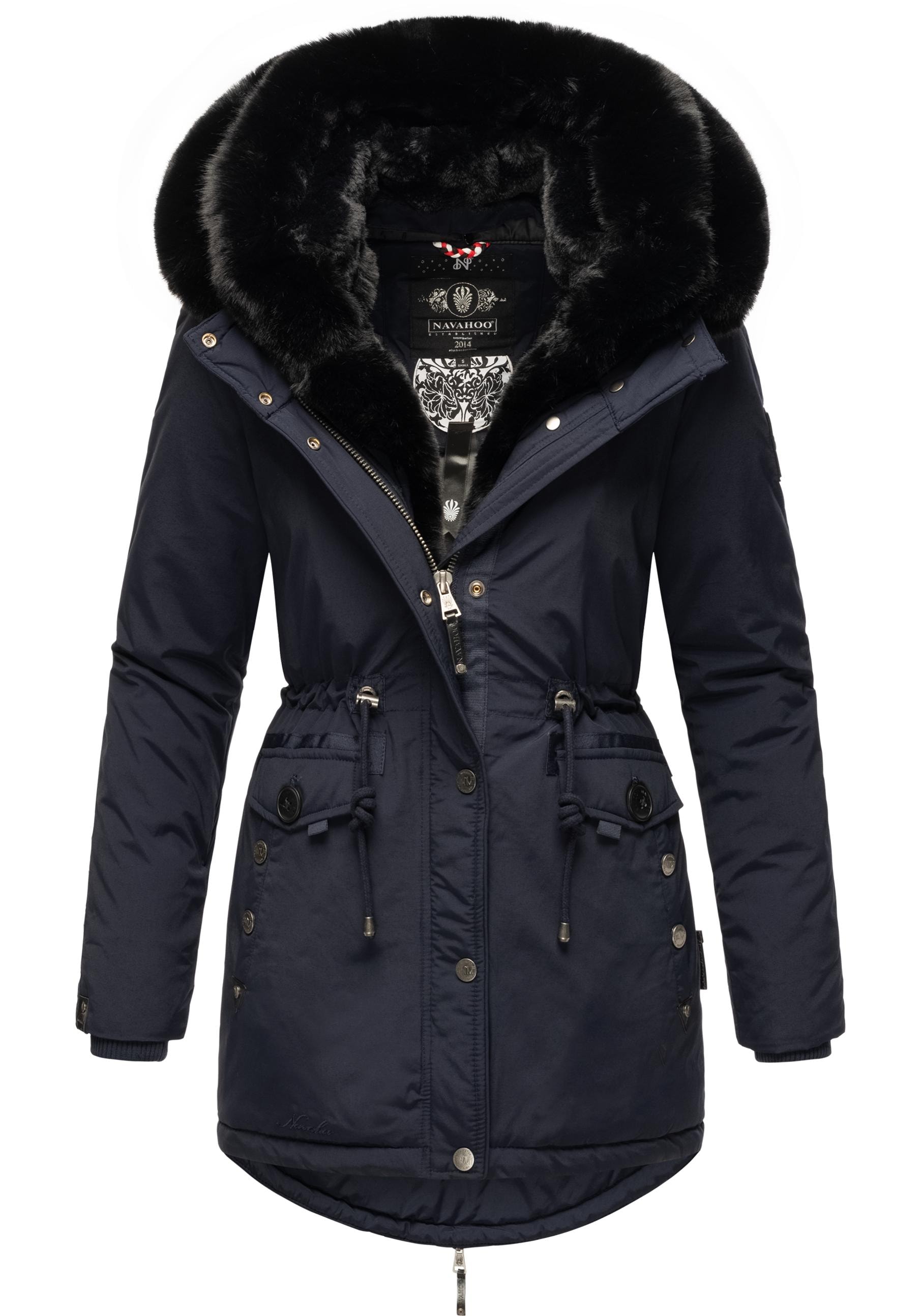 Navahoo Wintermantel »Sweety Deluxe«, modischer Winterparka mit großer doppelter Kapuze