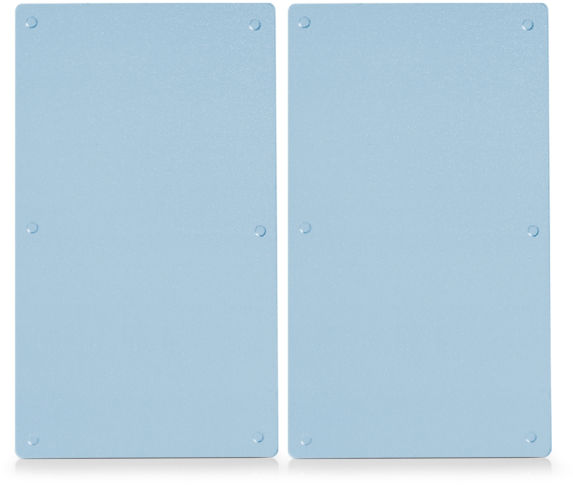 Zeller Present Schneide- und Abdeckplatte »Glas«, (Set, 2 tlg.), Mit 6 rutschfesten Elastikfüßen pro Platte