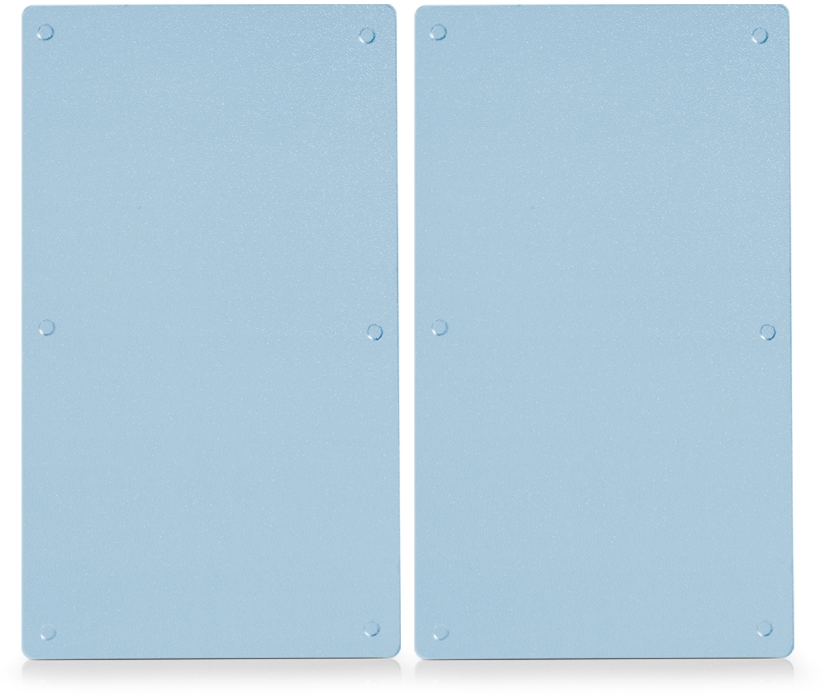 Zeller Present Schneide- und Abdeckplatte »Glas«, (Set, 2 tlg.), Mit 6 rutschfesten Elastikfüßen pro Platte