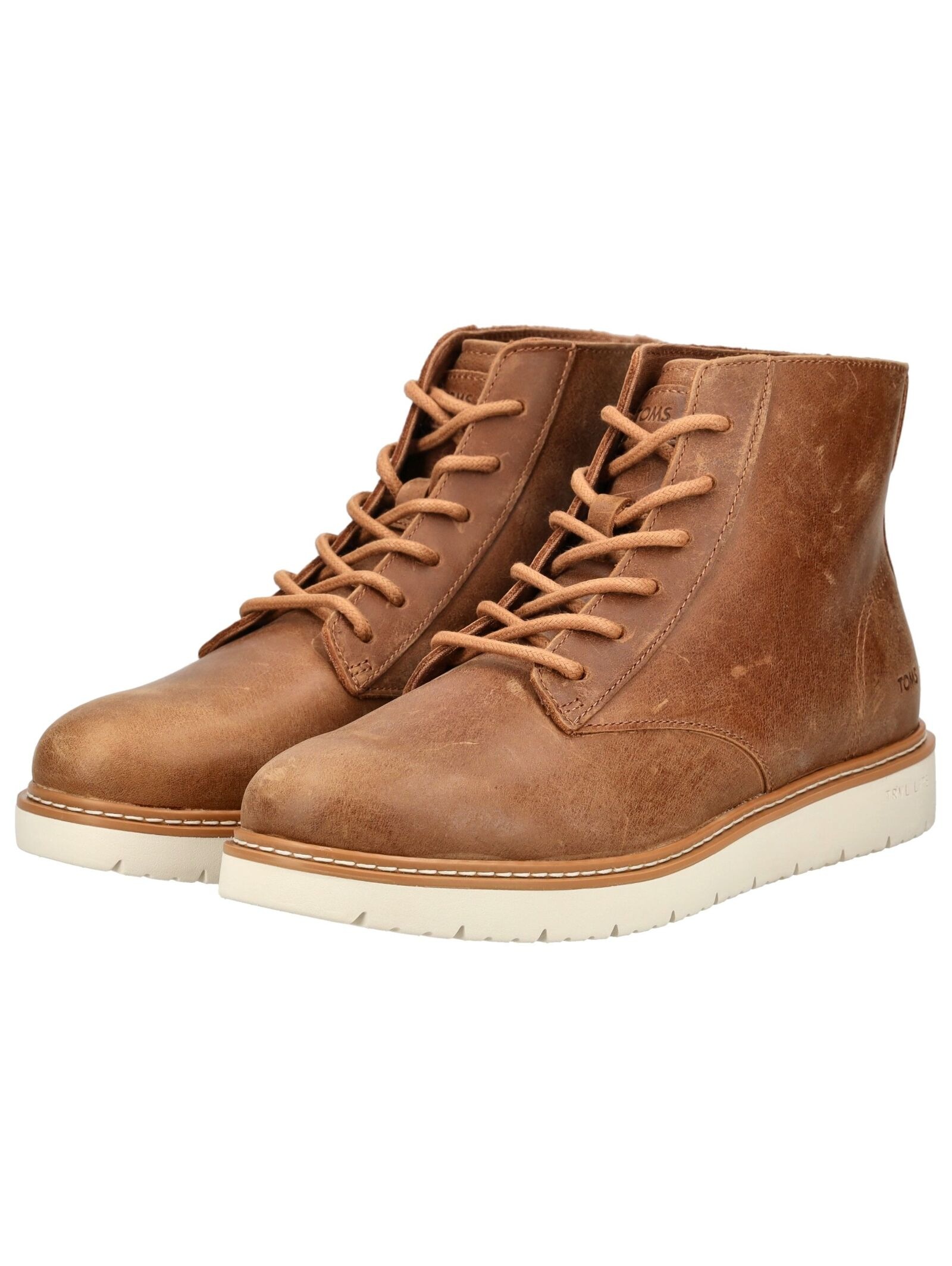 Schnürstiefelette TOMS "TOMS Stiefelette Leder", Herren, Gr. 43,5, tan, Leder, Schuhe Schnürstiefelette 3