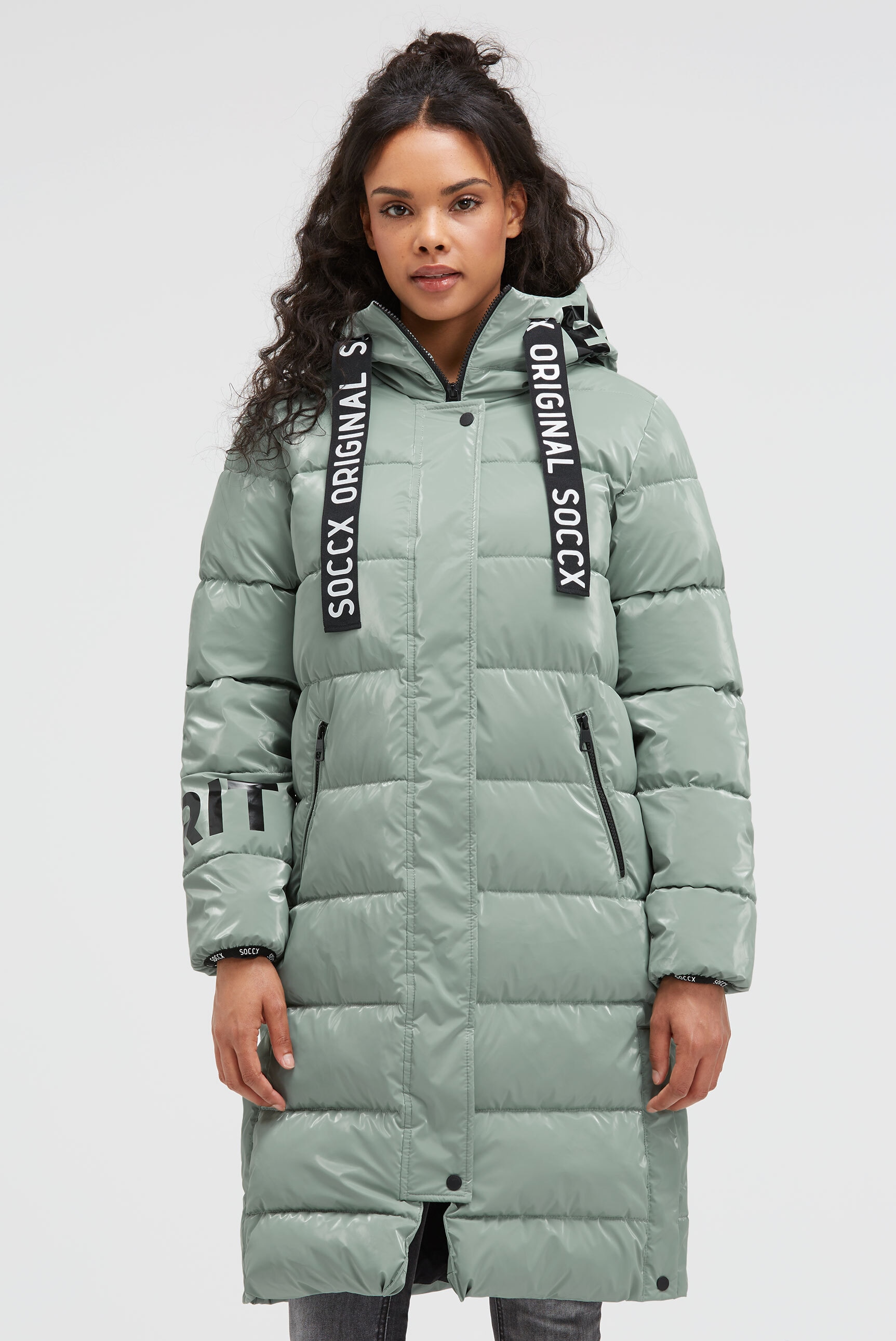 SOCCX Parka mit Kapuze mit Reißverschluss an den Einschubtaschen günstig online kaufen