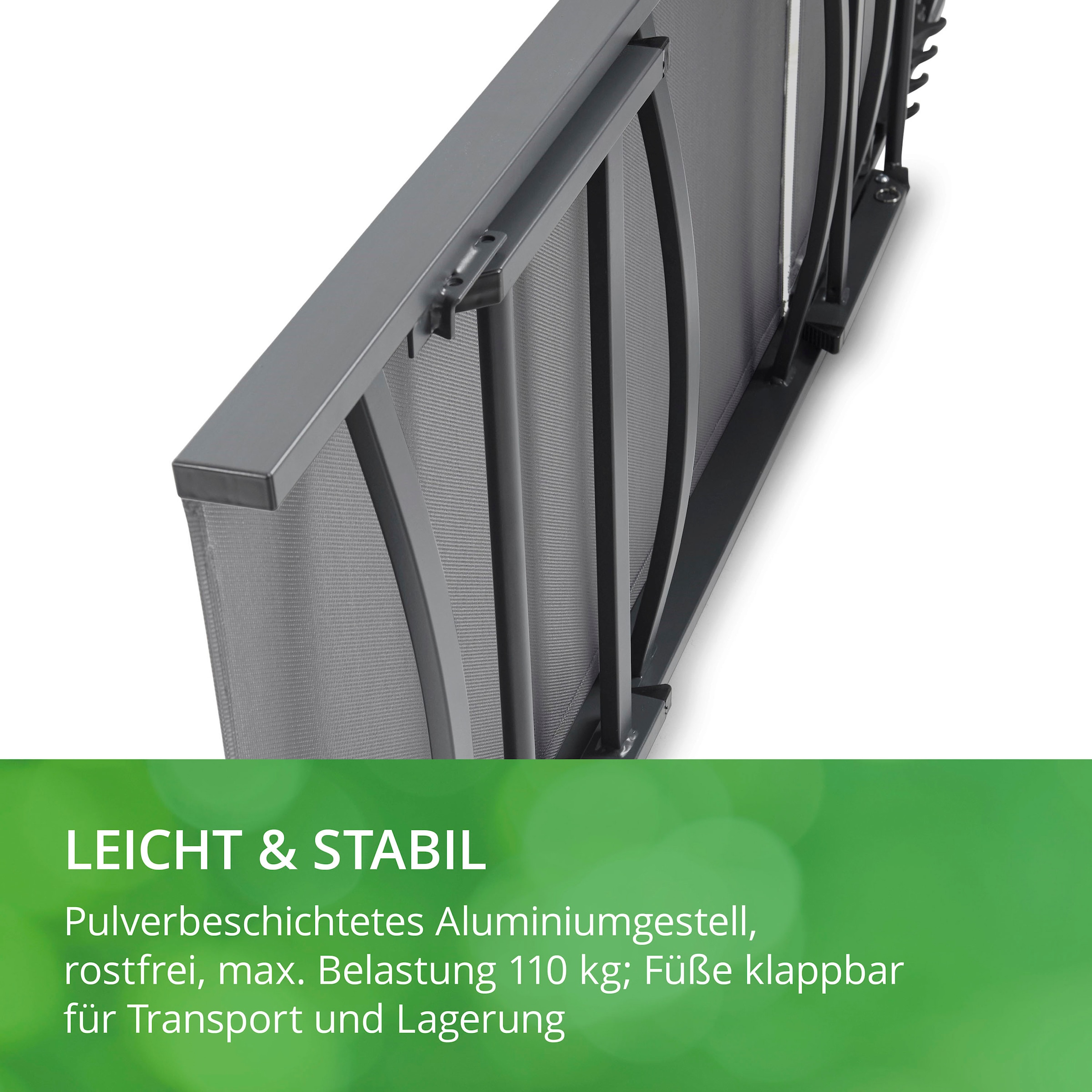 Leco Gartenliege »E_lina«, Füße klappbar