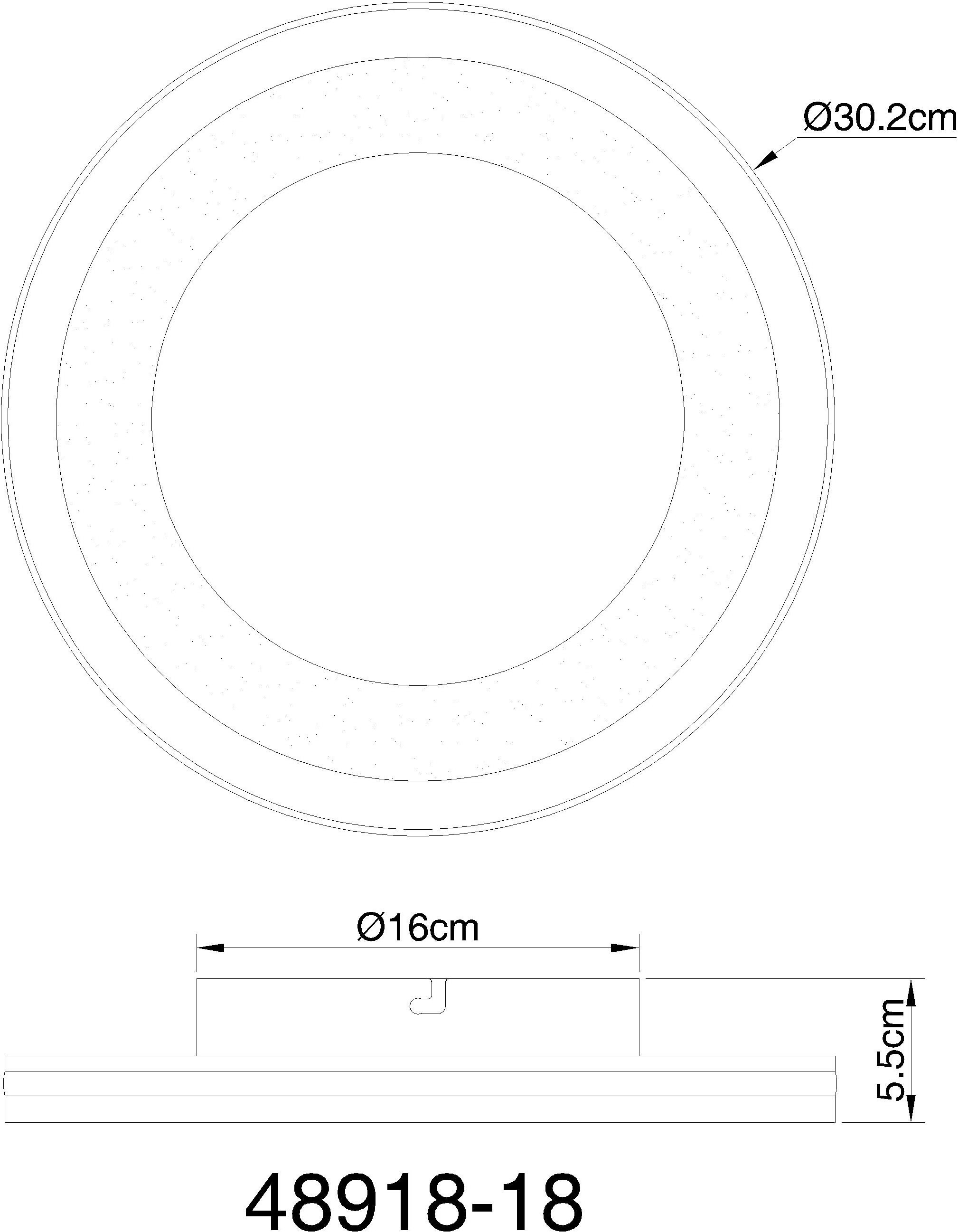 GLOBO LIGHTING LED Deckenleuchte »CLARINO«, Leuchtmittel LED-Modul | LED fest integriert, Deckenlampe/rund/Wohnzimmer/Schlafzimmer/modern