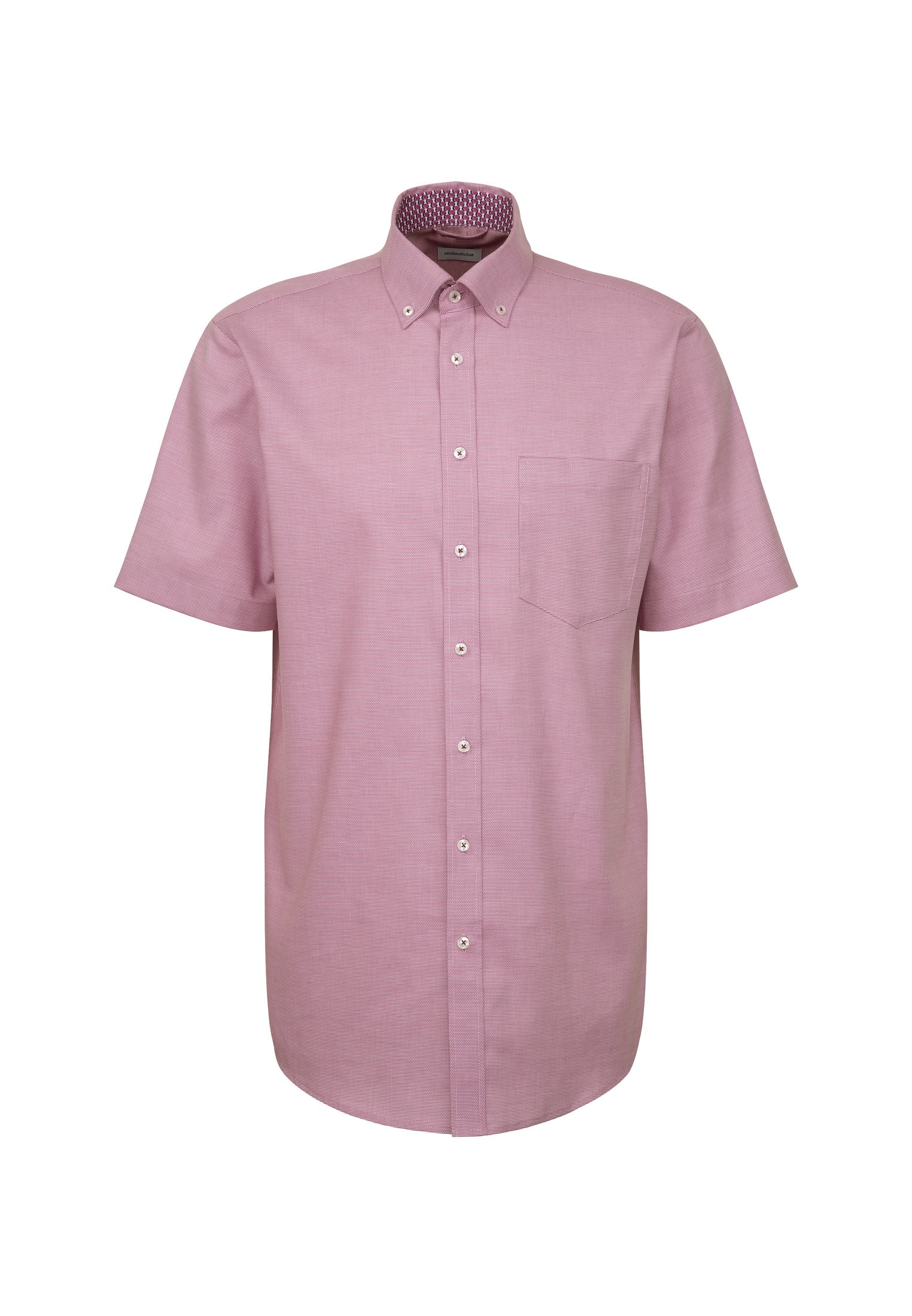 seidensticker Businesshemd »Regular«, Regular Kurzarm Button-Down-Kragen Struktur