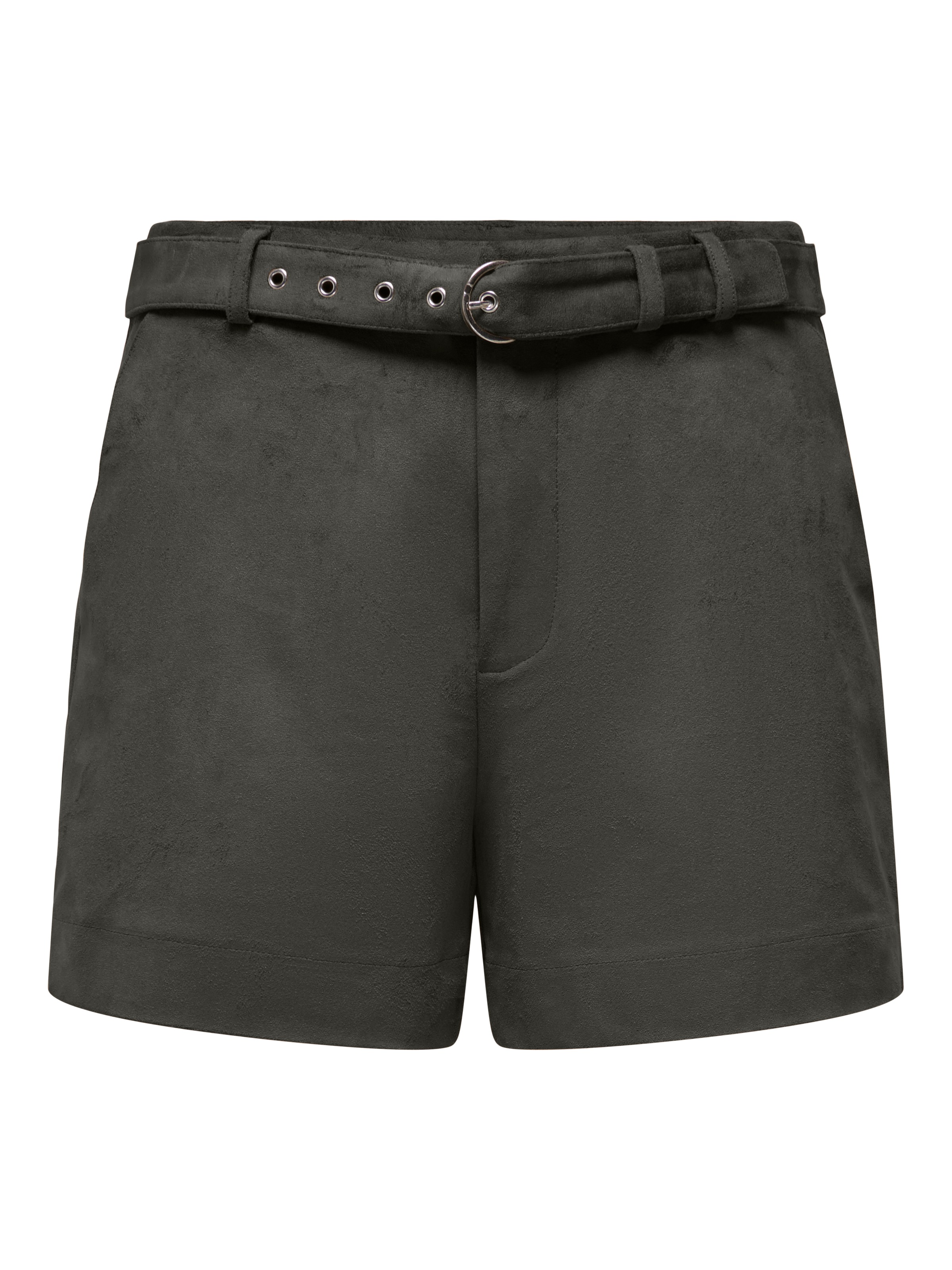 ONLY Shorts »ONLTAVIA HW FAUX SUEDE BELT SHORTS PNT«  Materialmix, Wildlederimitat, mit Gürtel