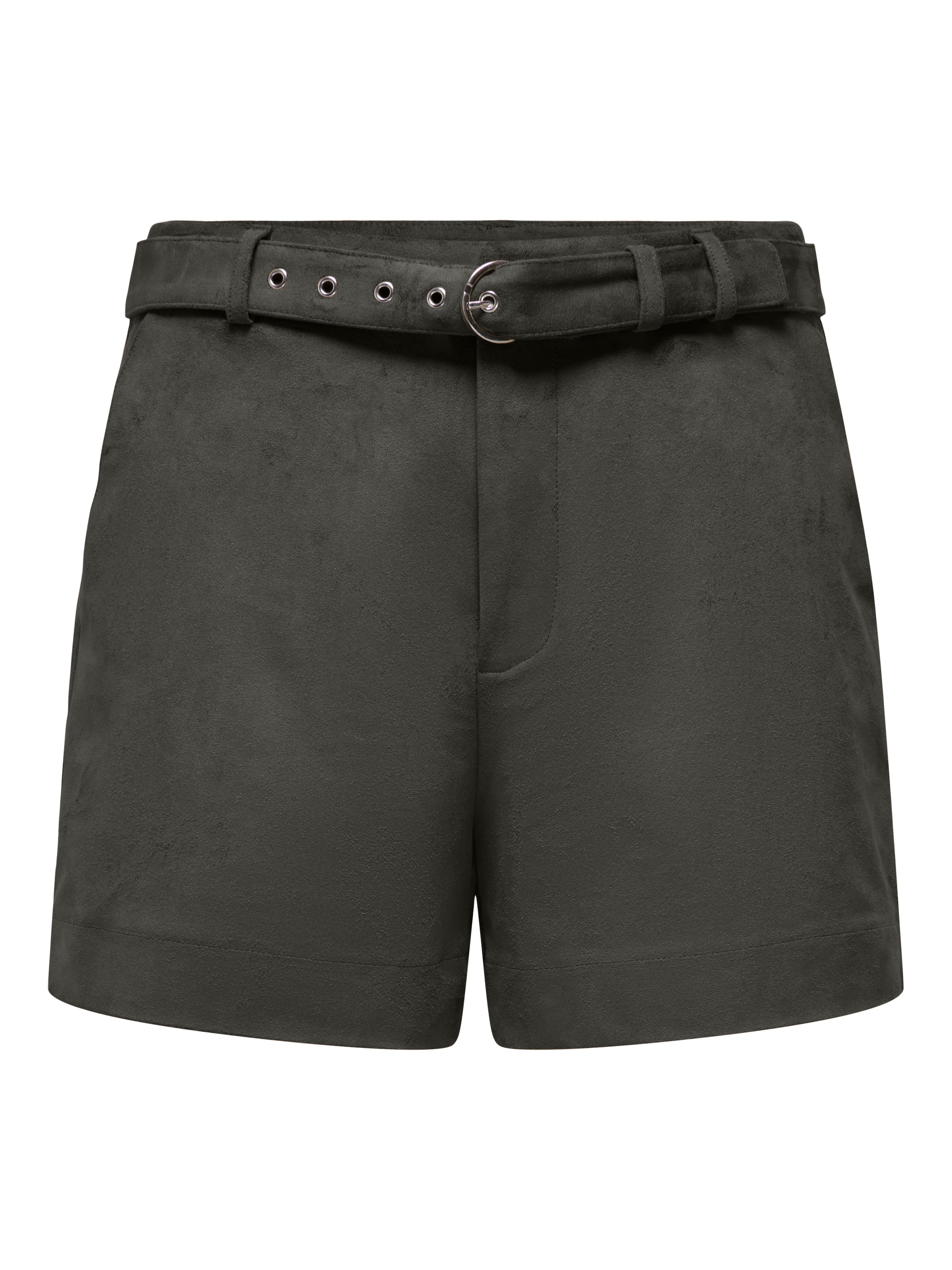 ONLY Shorts "ONLTAVIA HW FAUX SUEDE BELT SHORTS PNT" Materialmix, Wildlederimitat, mit Gürtel