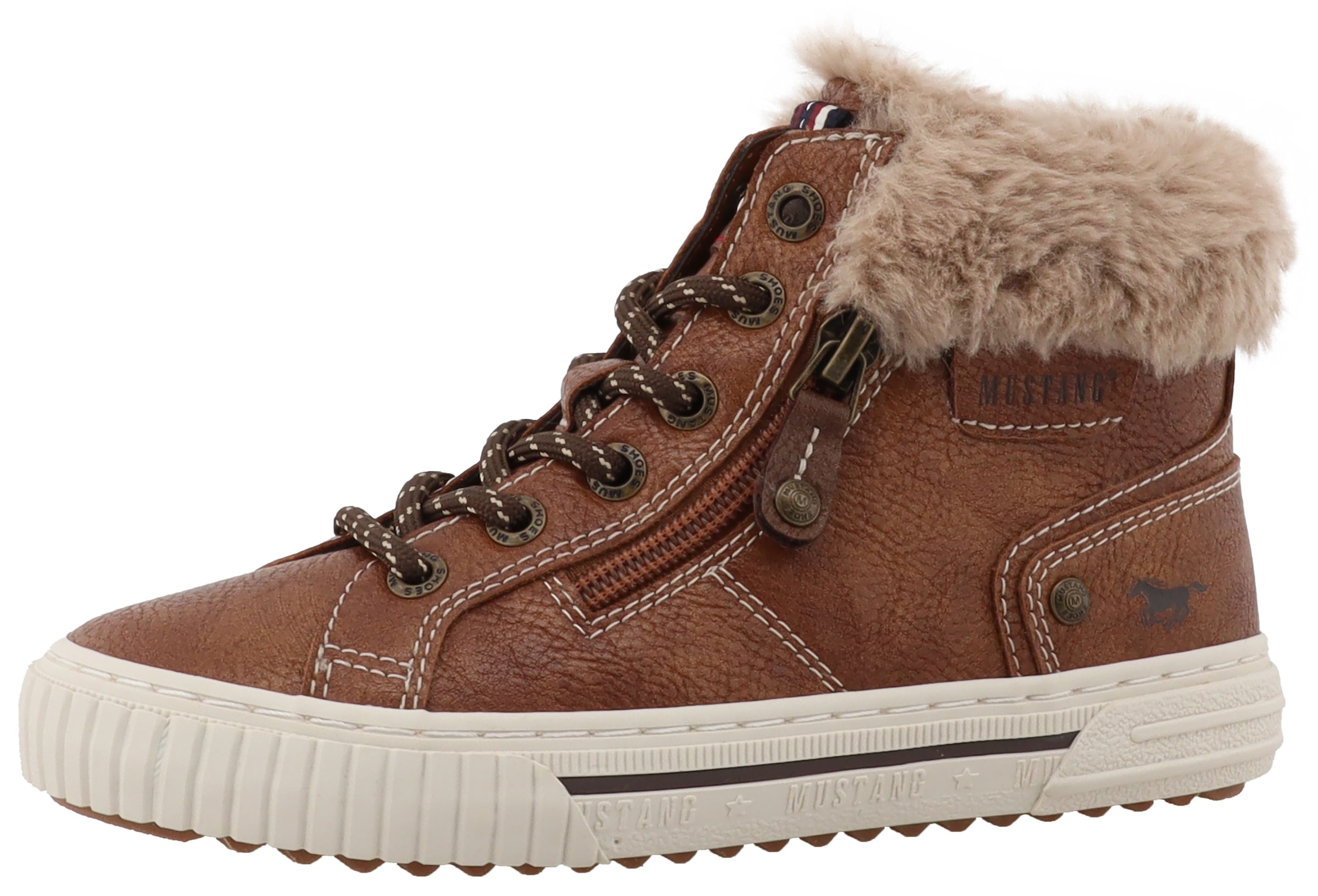 Mustang Shoes Winterboots "Ezio" High Top Sneaker, Schnürboots mit Reißvers günstig online kaufen