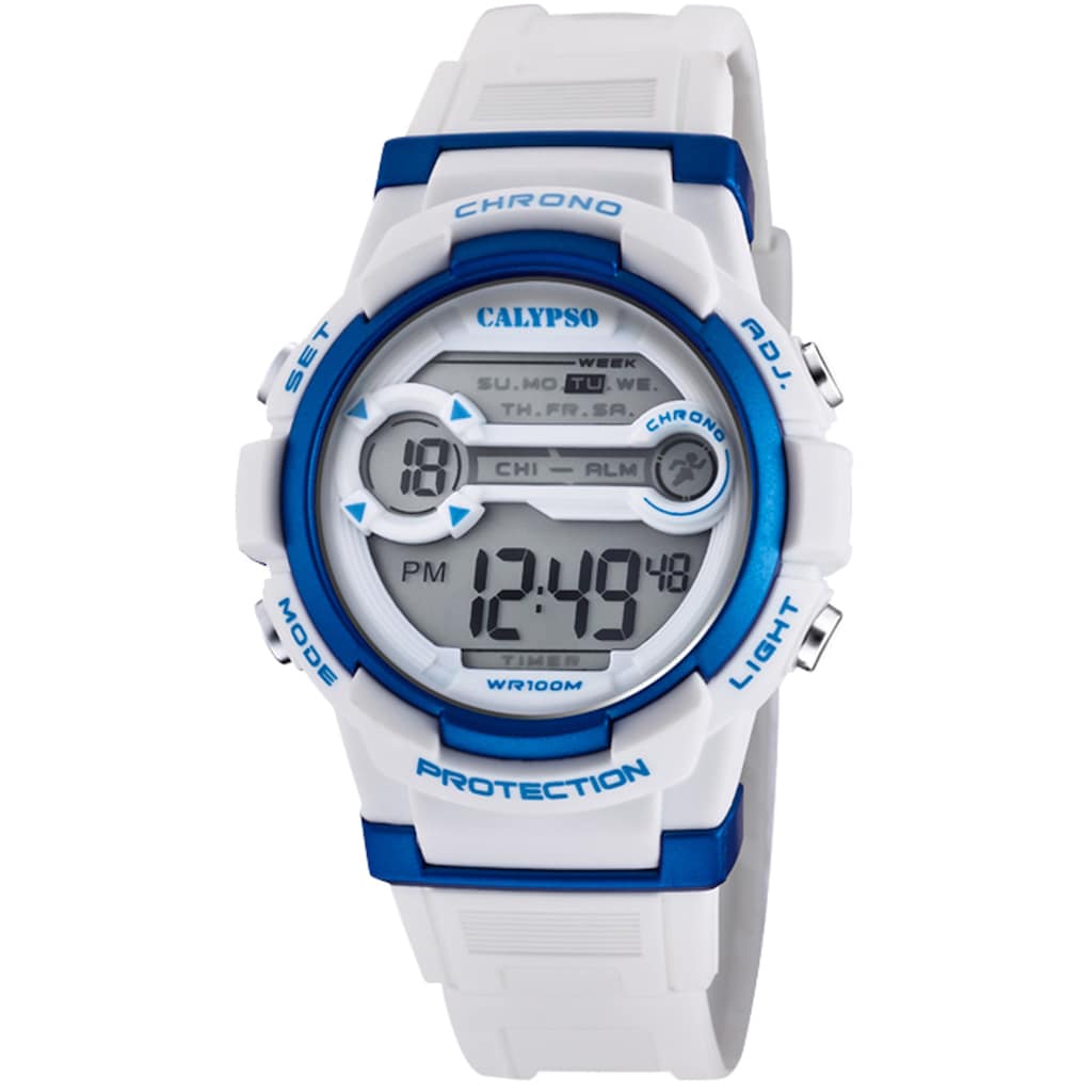 CALYPSO WATCHES Chronograph »Digital Crush, K5808/1«, Armbanduhr, Quarzuhr, Damenuhr, Digitalanzeige, Datum, Stoppfunktion