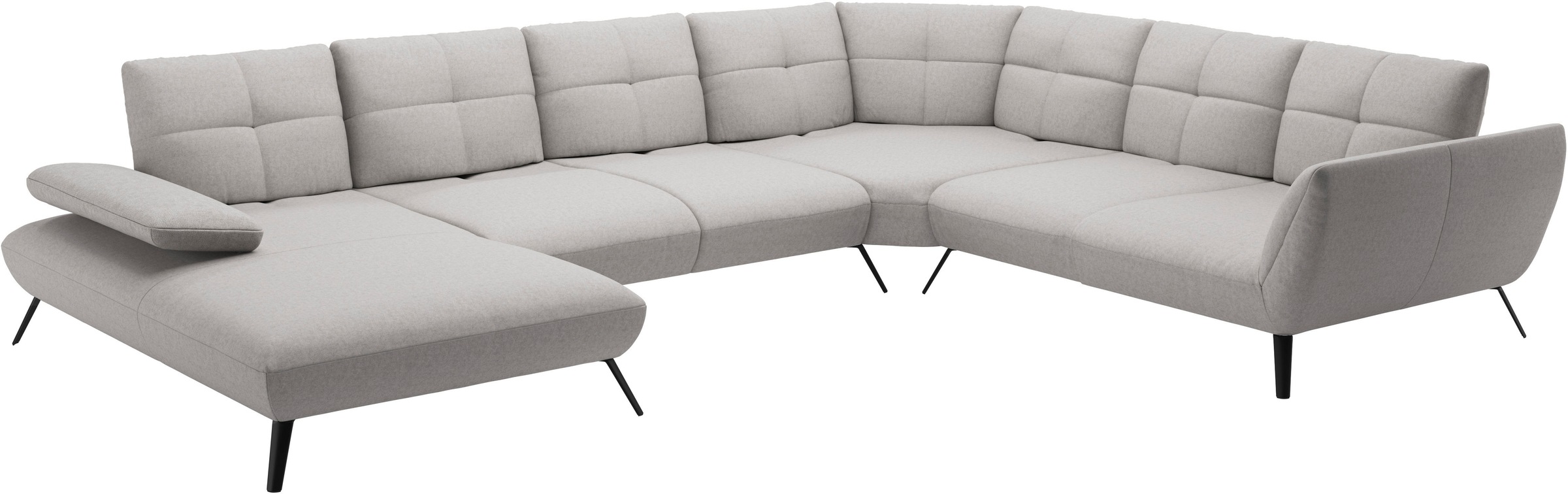 Places of Style Wohnlandschaft »Mikado U-Form«, inkl. Sitztiefenverstellung und Armteilverstellung