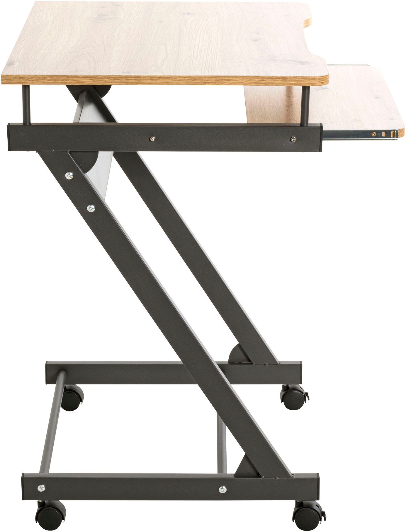 HAKU Computertisch »IT-Wagen, Notebookwagen, Schreibtisch« 1 Stk. tlg. rechteckig - aus MDF Braun B/T/H 60/49/75 cm