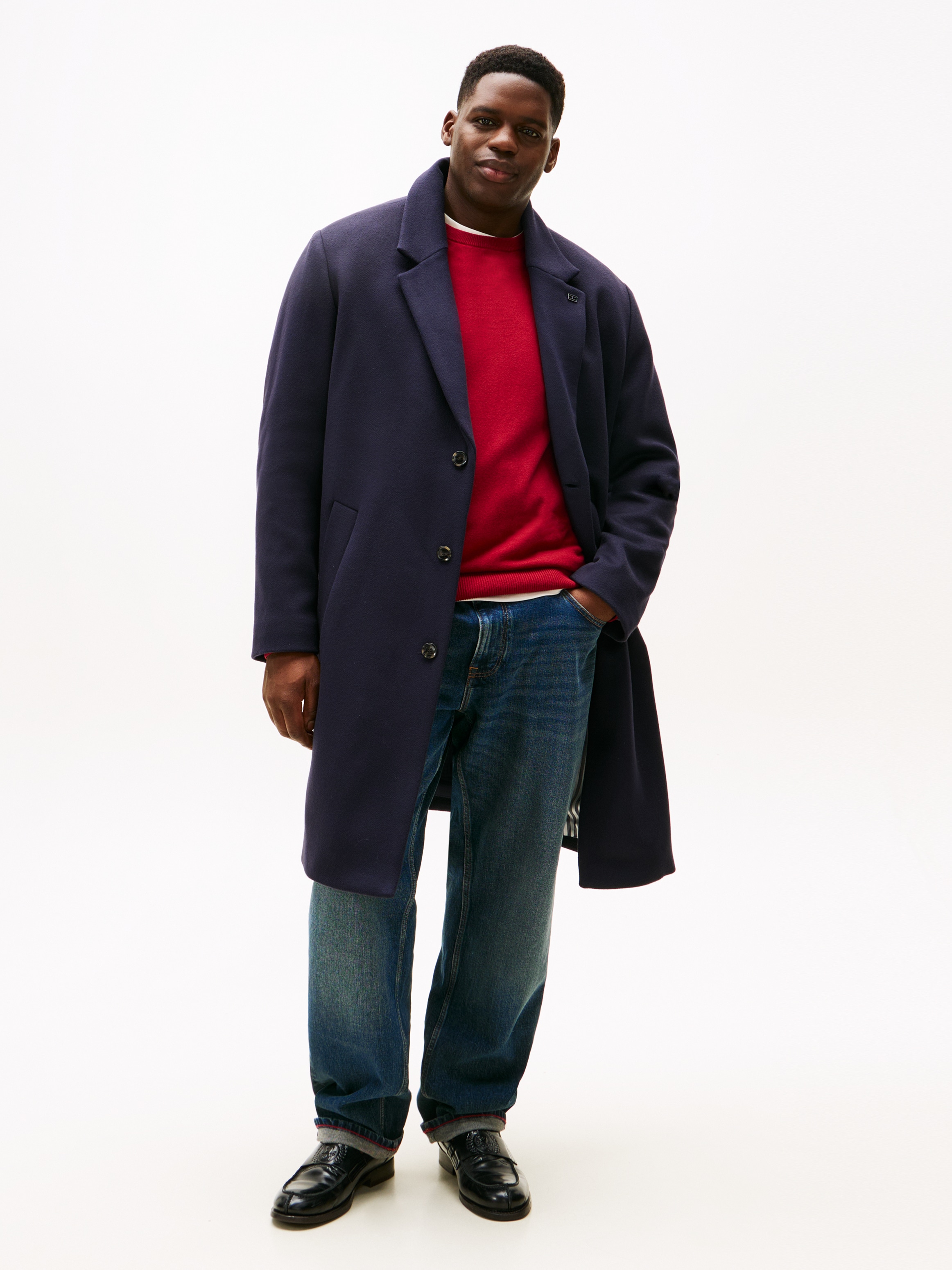 Tommy Hilfiger Big & Tall Wollmantel "BT-DC WOOL MIX", Große Größen, Revers günstig online kaufen