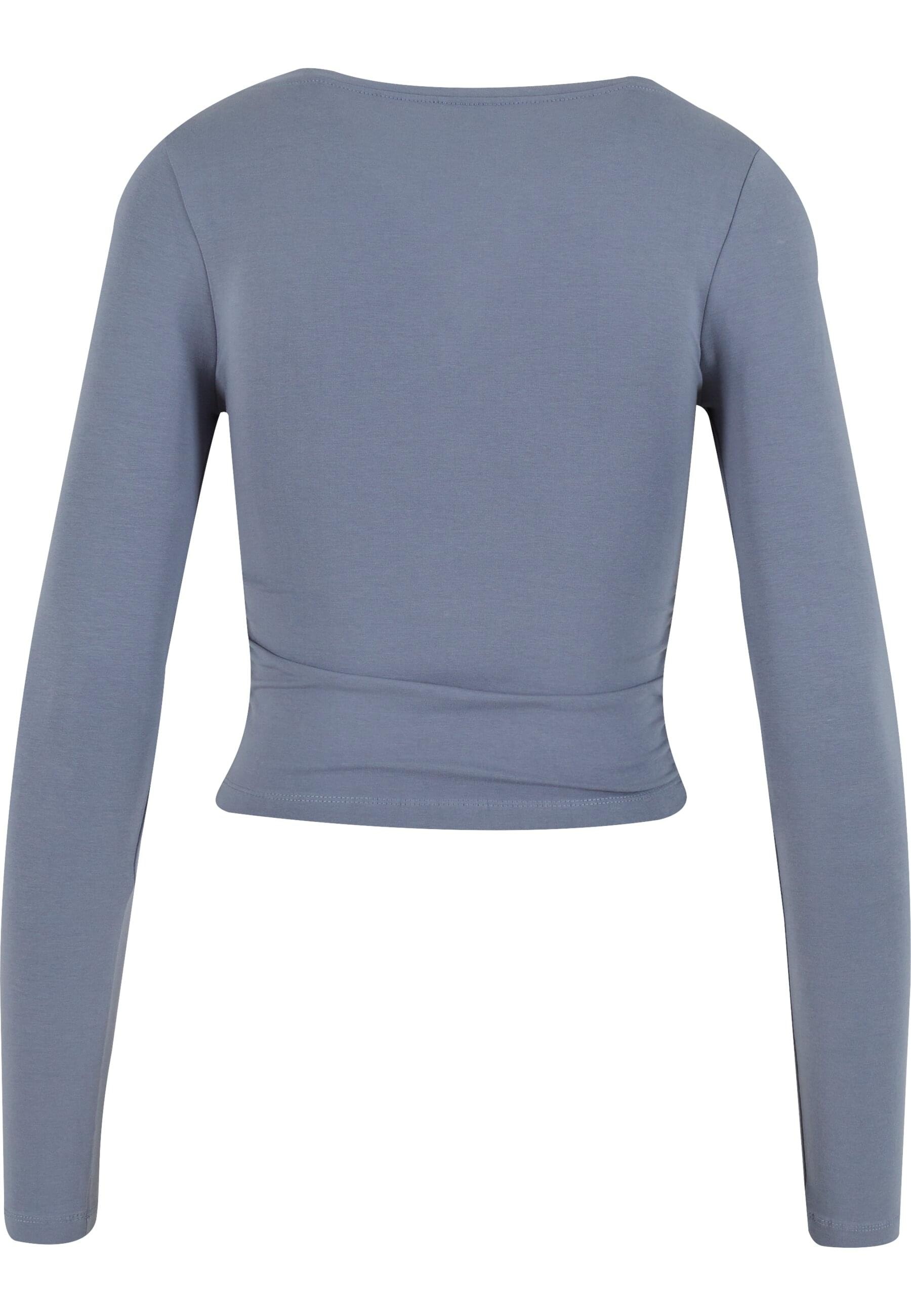 URBAN CLASSICS Longsleeve »Urban Classics Ladies Ruffled Super Slim Longsleeve«, (1 tlg.)