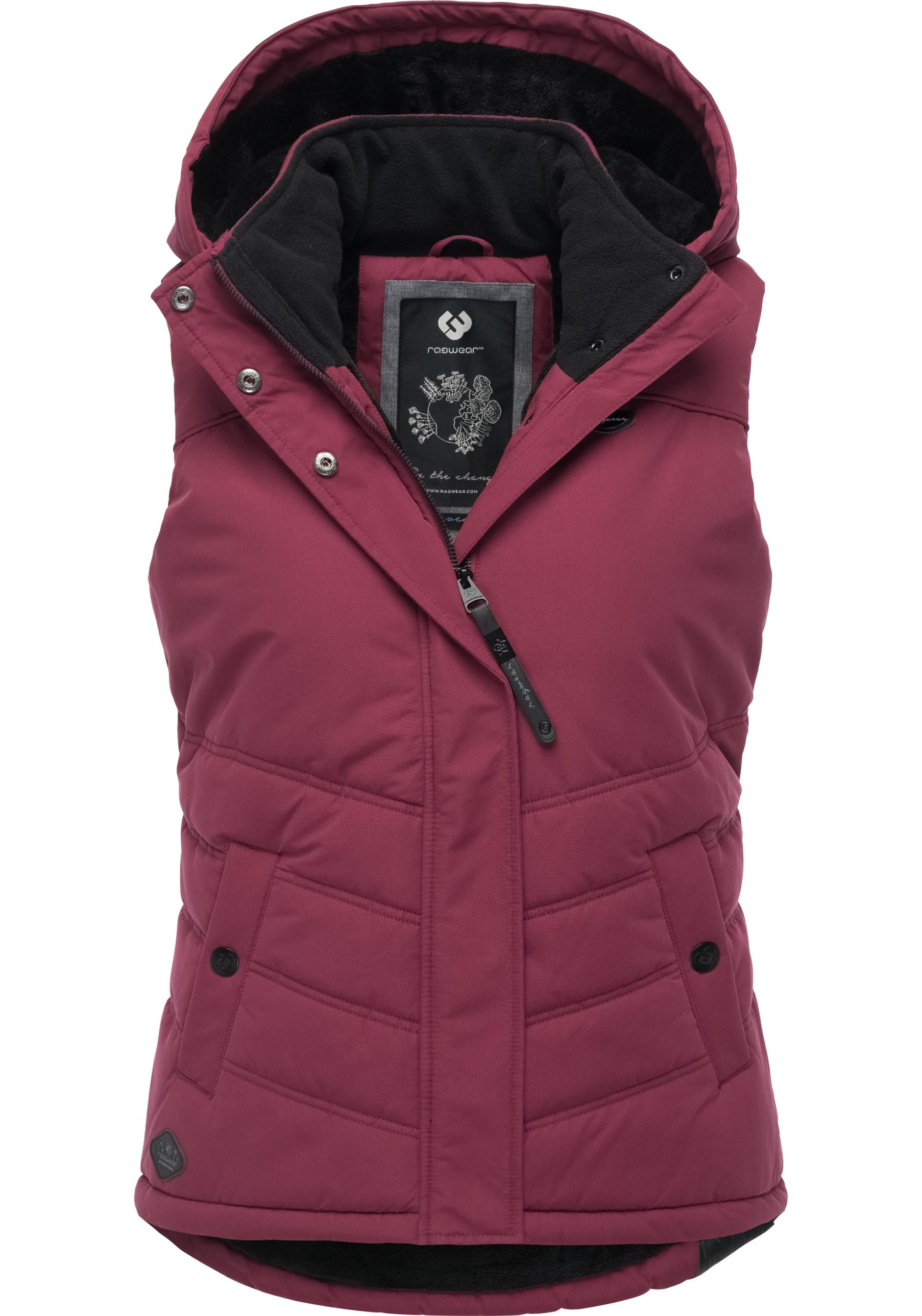 Ragwear Steppweste "Hesty" Wasserdichte Outdoor-Weste mit abnehmbarer Kapuz günstig online kaufen