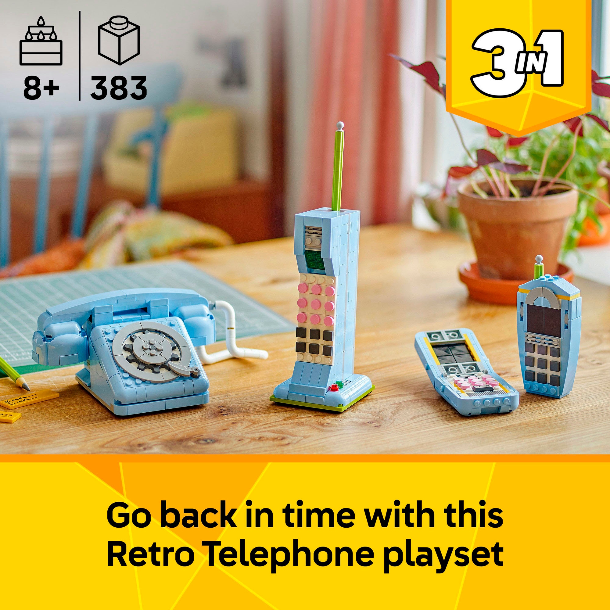 LEGO® Konstruktionsspielsteine »Retro-Telefon (31174), LEGO LEGO Creator«, (383 St.), Made in Europe