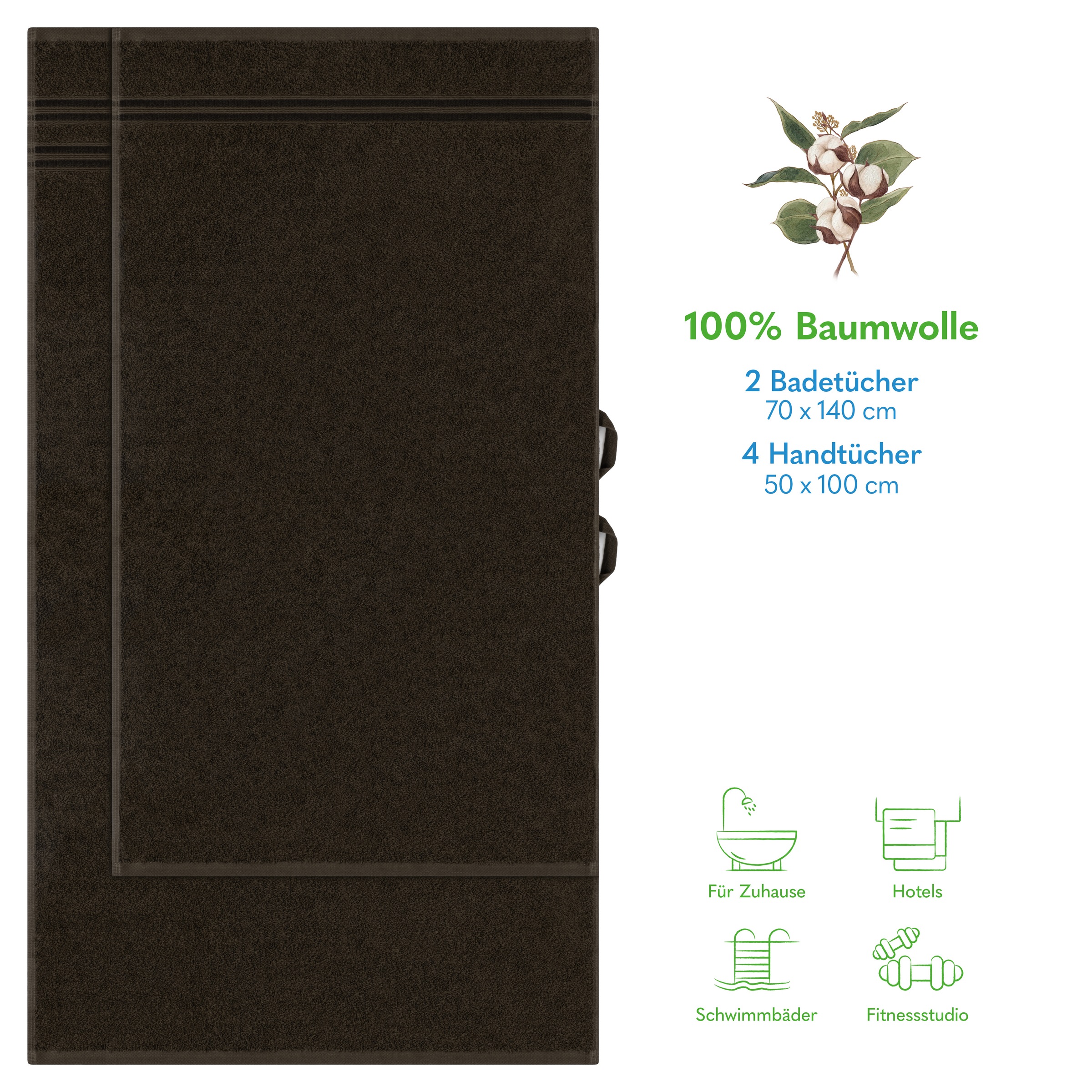 HAMMETEX Handtuch Set "6-teiliges Handtuch Set, 100% Baumwolle, Weich & Sau günstig online kaufen