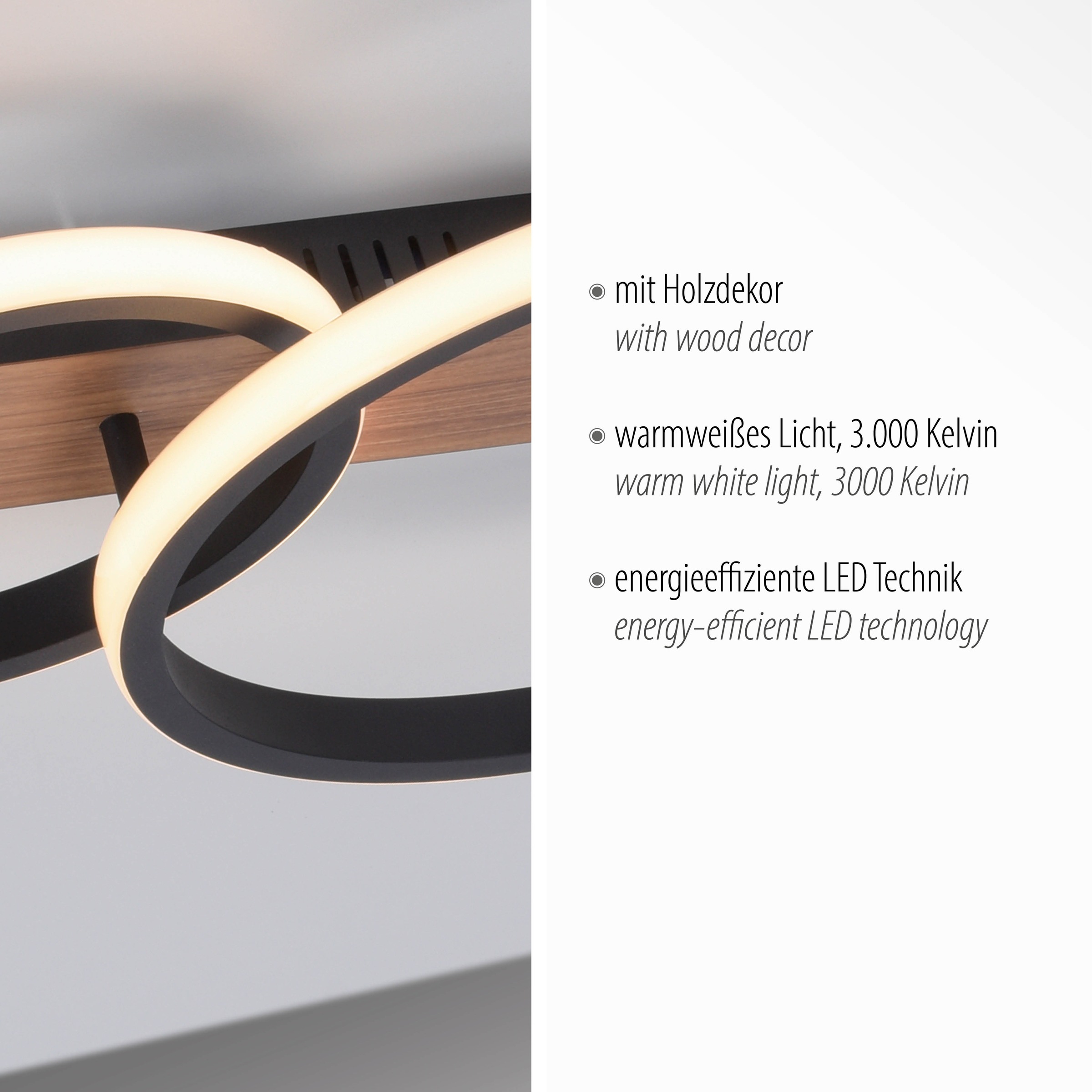 JUST LIGHT Deckenleuchte »TROOPER«, 1 flammig, Leuchtmittel LED-Board | LED fest integriert, LED