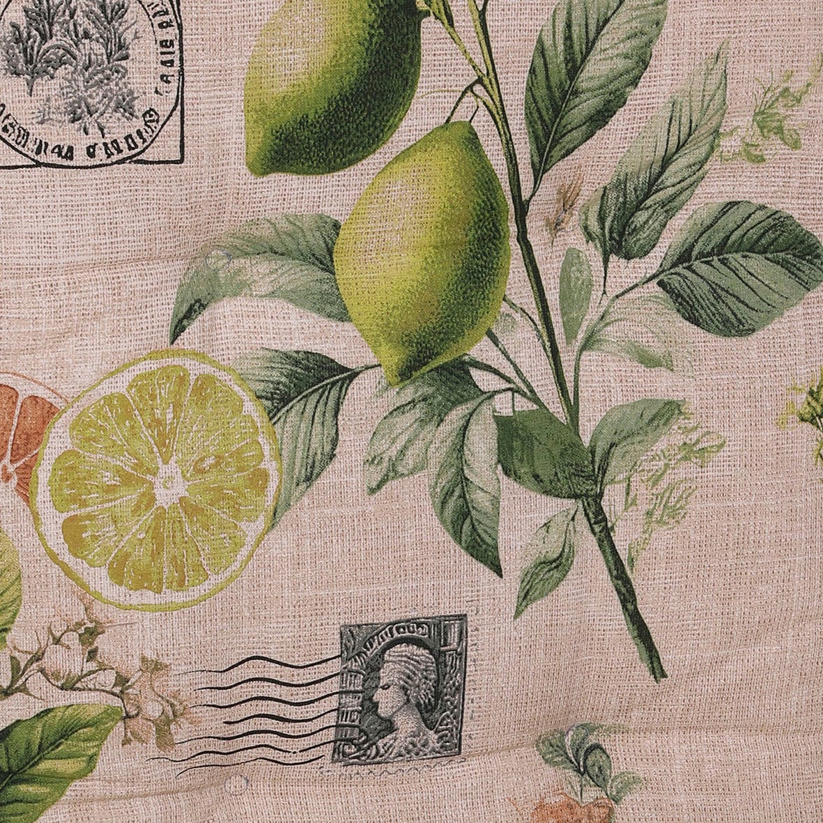 GO-DE Hockerauflage Lemon sand - Maße BxLxH ca.: 50 cm x 50 cm x 7 cm