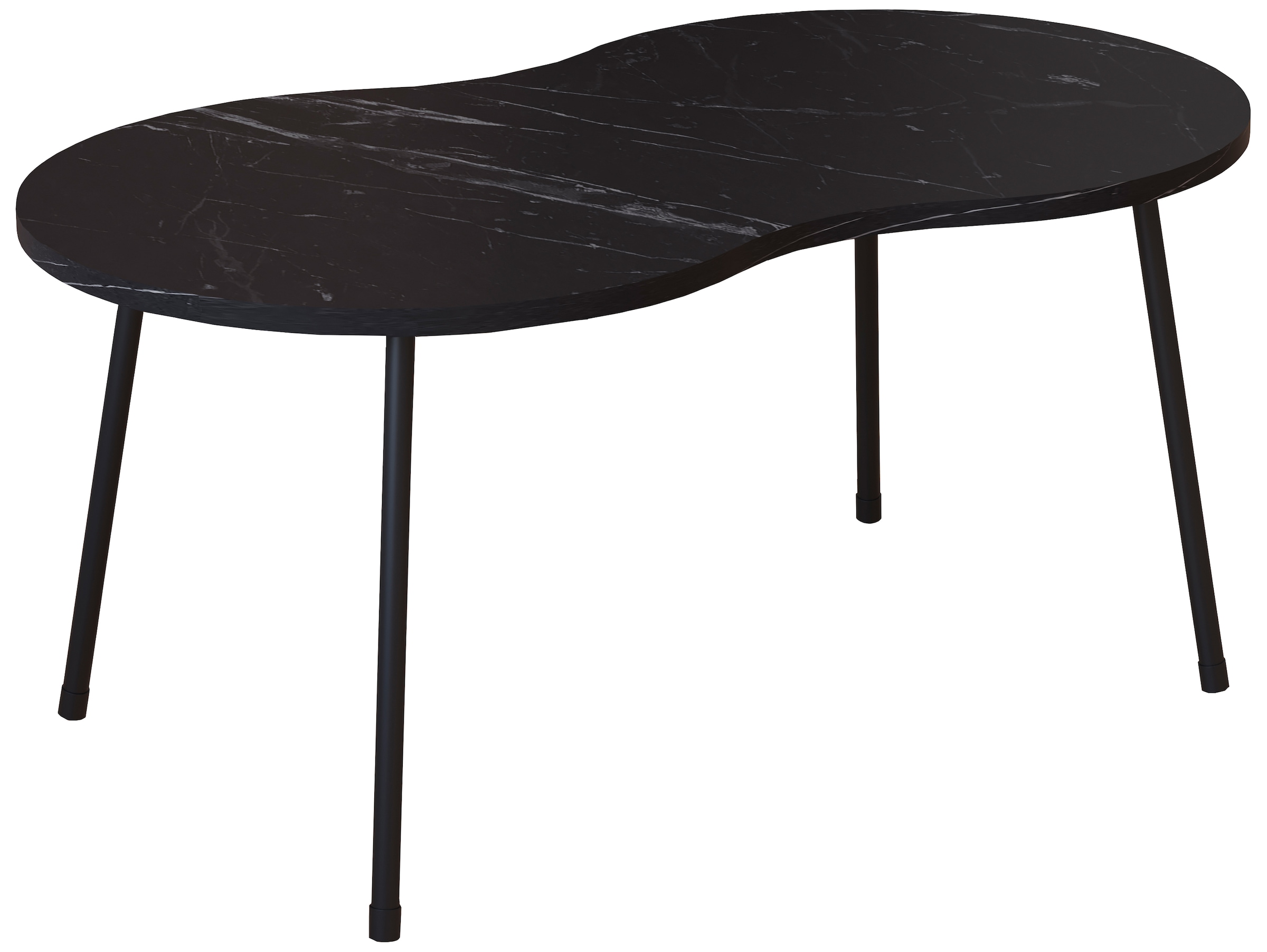 VCM Couchtisch »VCM Holz Beistelltisch | ovaler Couchtisch im schlichten Marmor Optik Design | Maße ca. H. 42 x B. 90 x T. 41 cm | Wohnzimmertisch - Mirola«, (Mirola)