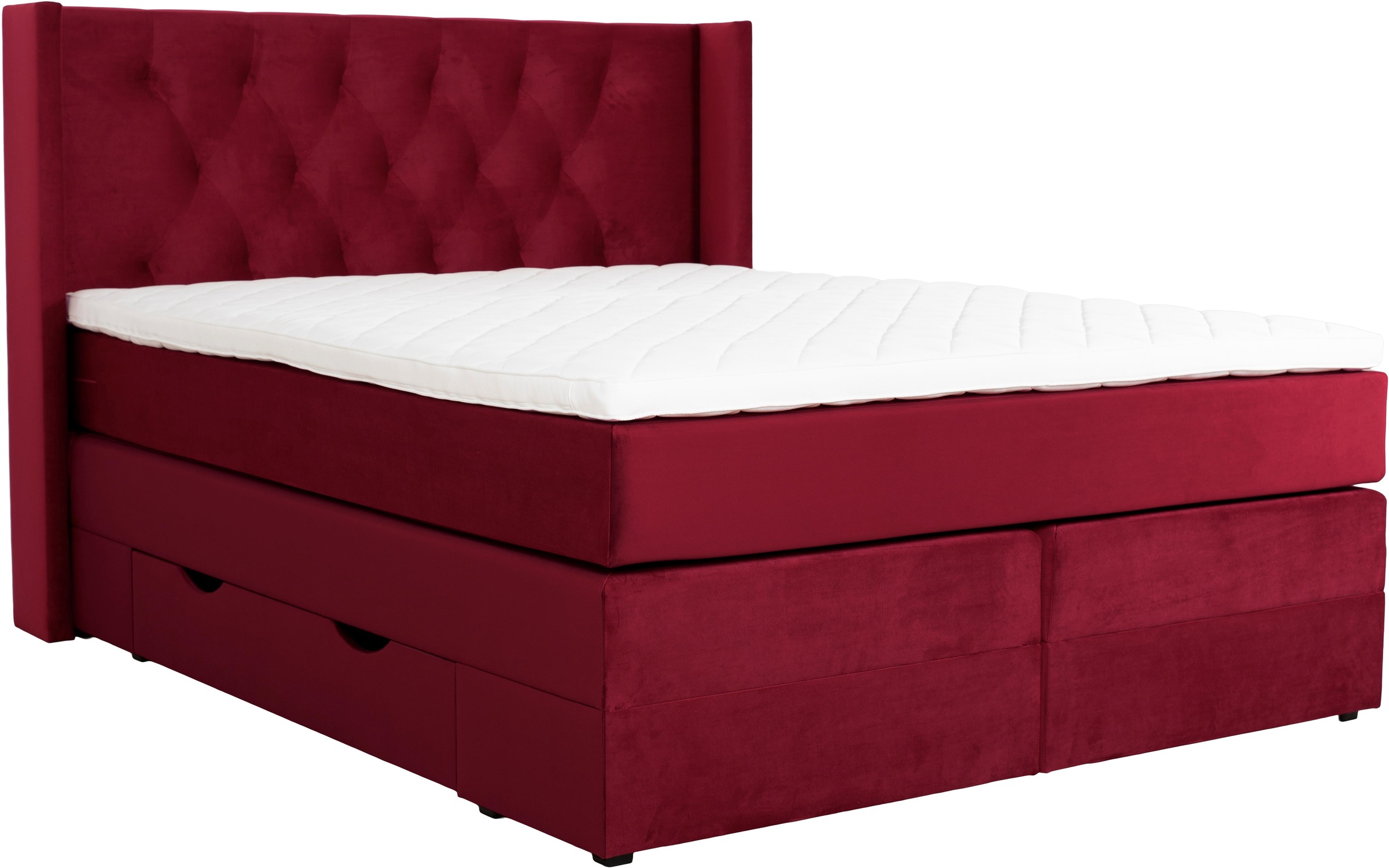 Home affaire Boxspringbett "Elegance" mit schöner Knopfheftung, in den Härt günstig online kaufen