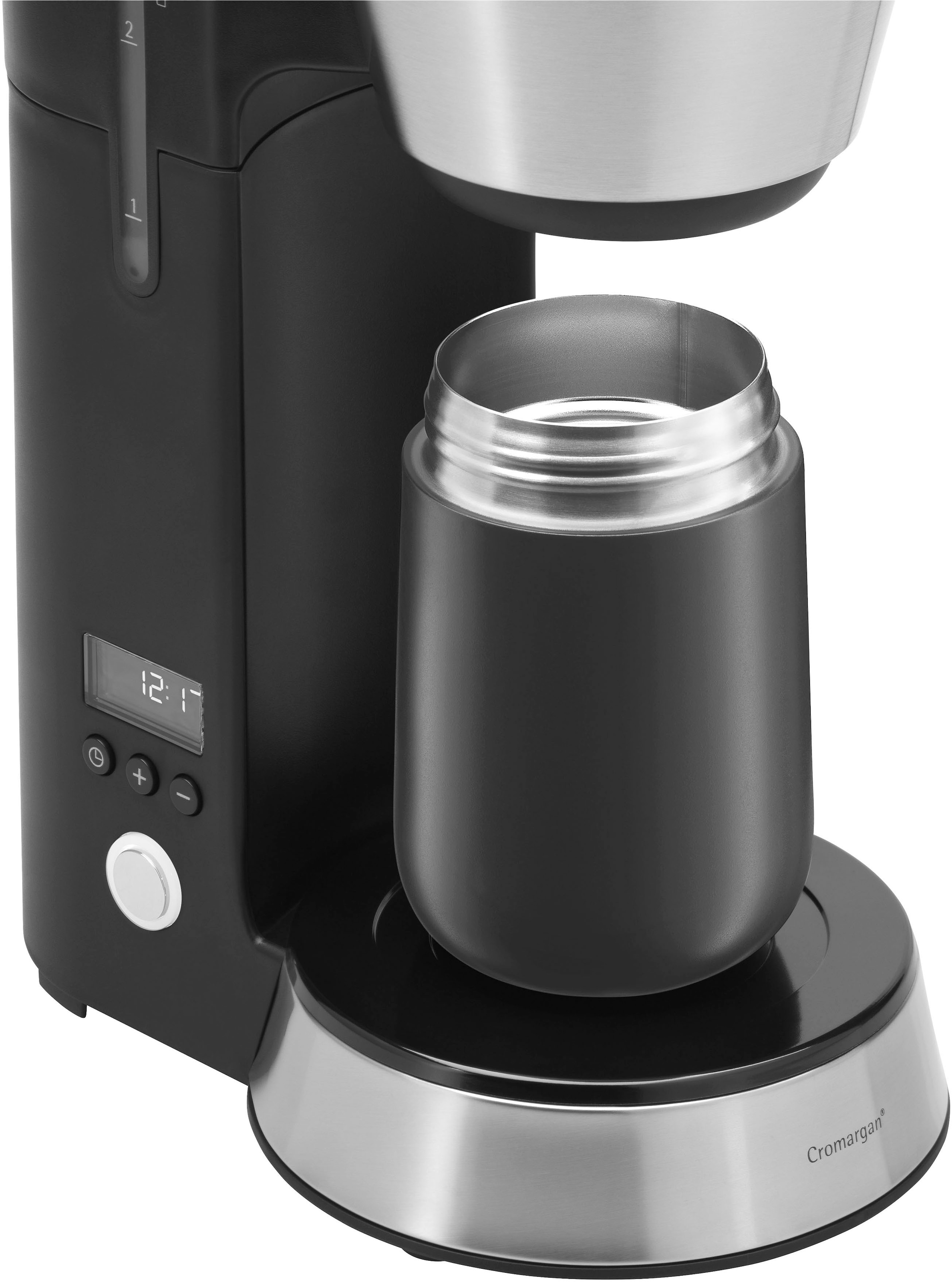 WMF Thermobecher »Impulse Travel Mug«, doppelwandiger Edelstahl, geringe Höhe, 360°-Trinköffnung