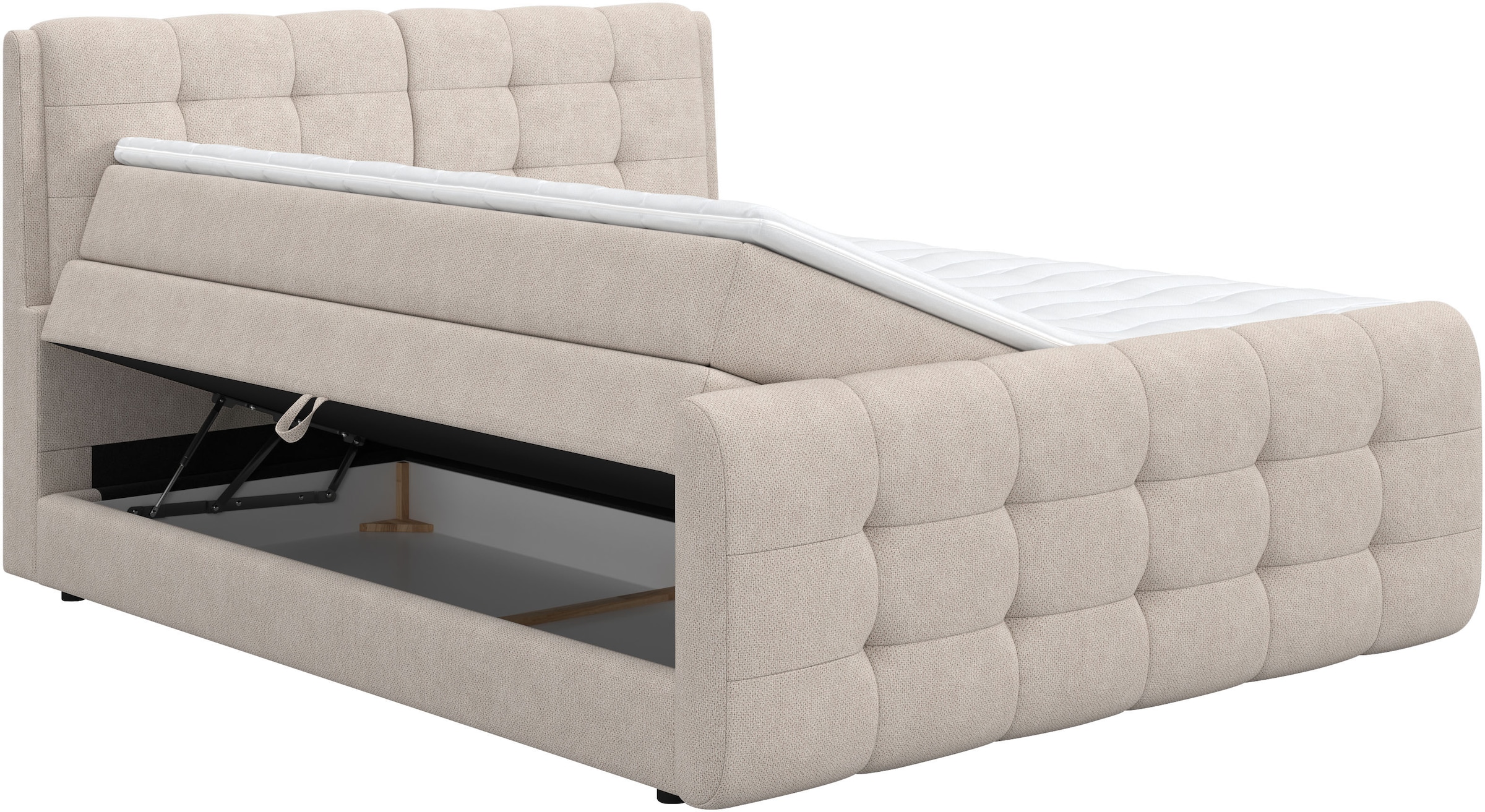 COTTA Boxspringbett »Fort mit Bettkasten, inkl. Topper«, erhältlich in verschiedenen Breiten (160cm, 180cm & 200cm)