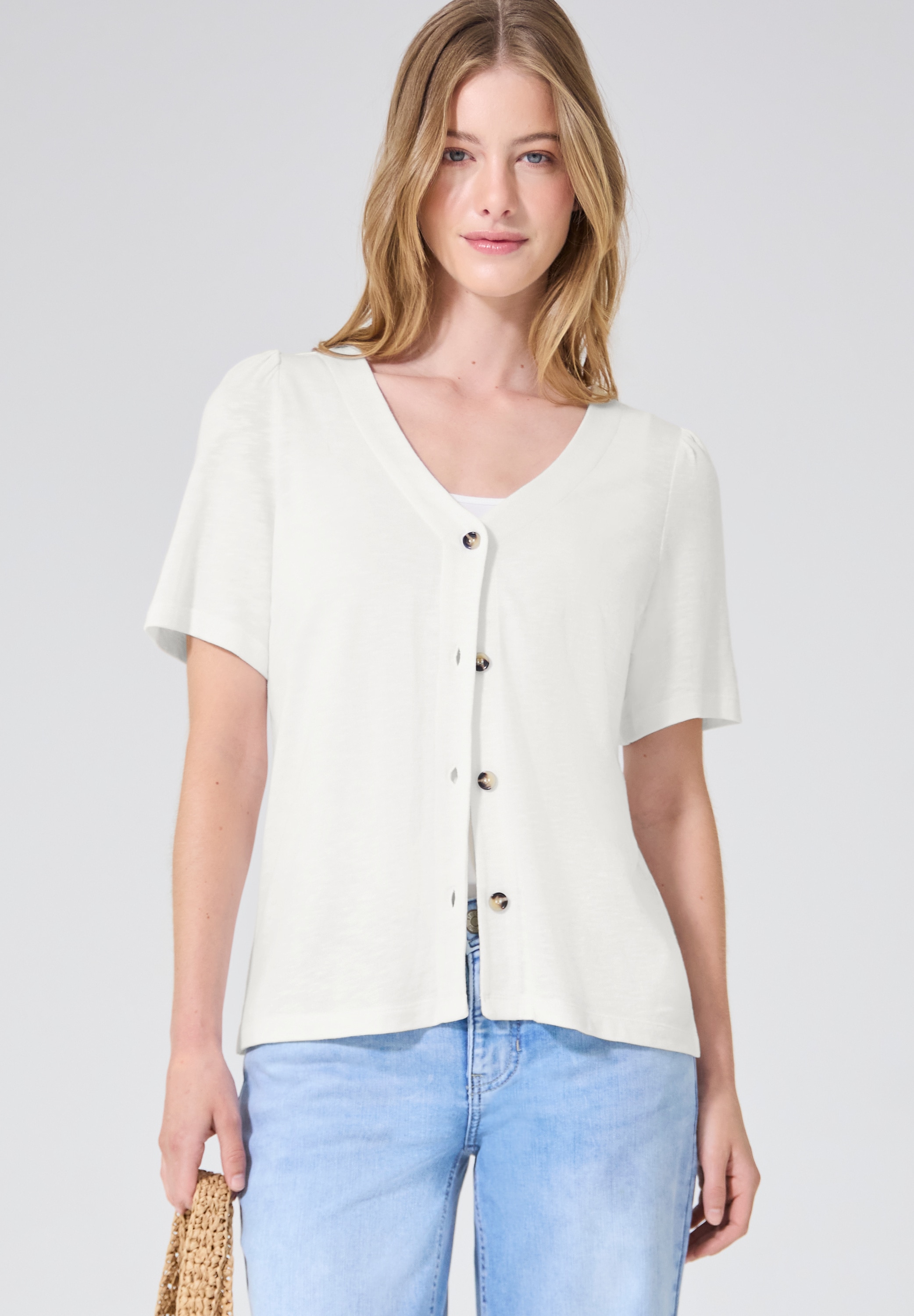 STREET ONE STUDIO V-Shirt mit V-Ausschnitt
