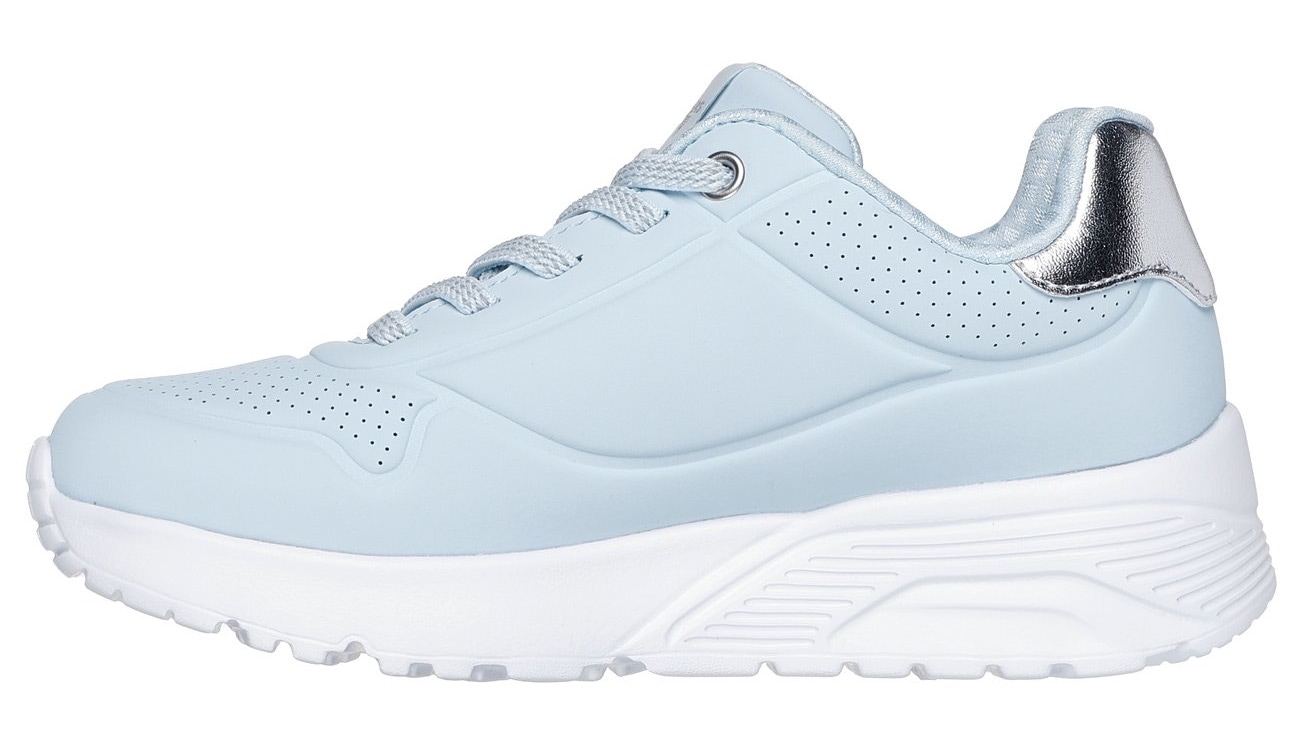 Skechers Sneaker »UNO LITE«, Schnür,-Plateausneaker mit Metallic, Größenschablone zum Download