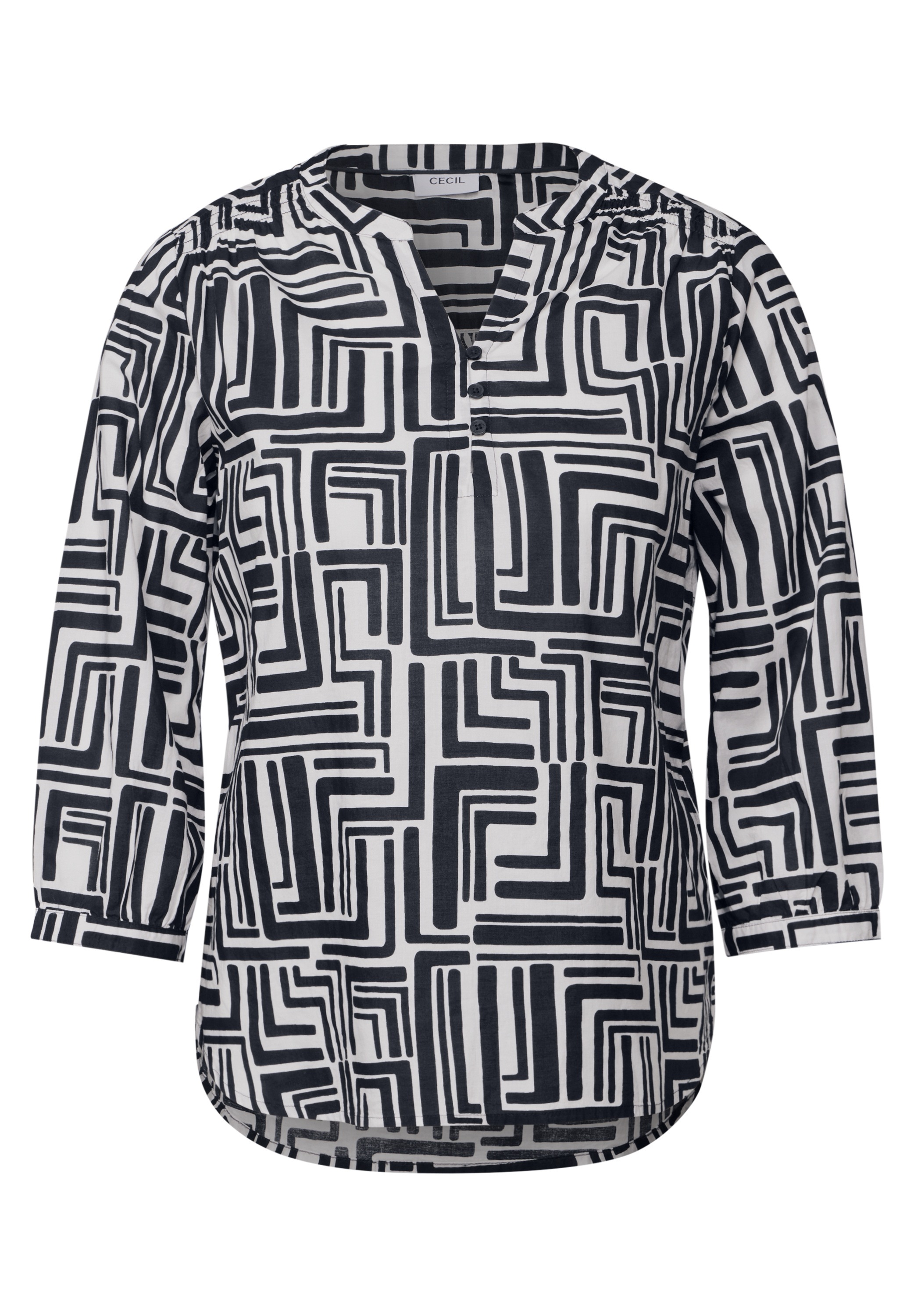 Cecil Klassische Bluse, mit 3/4 Ärmeln
