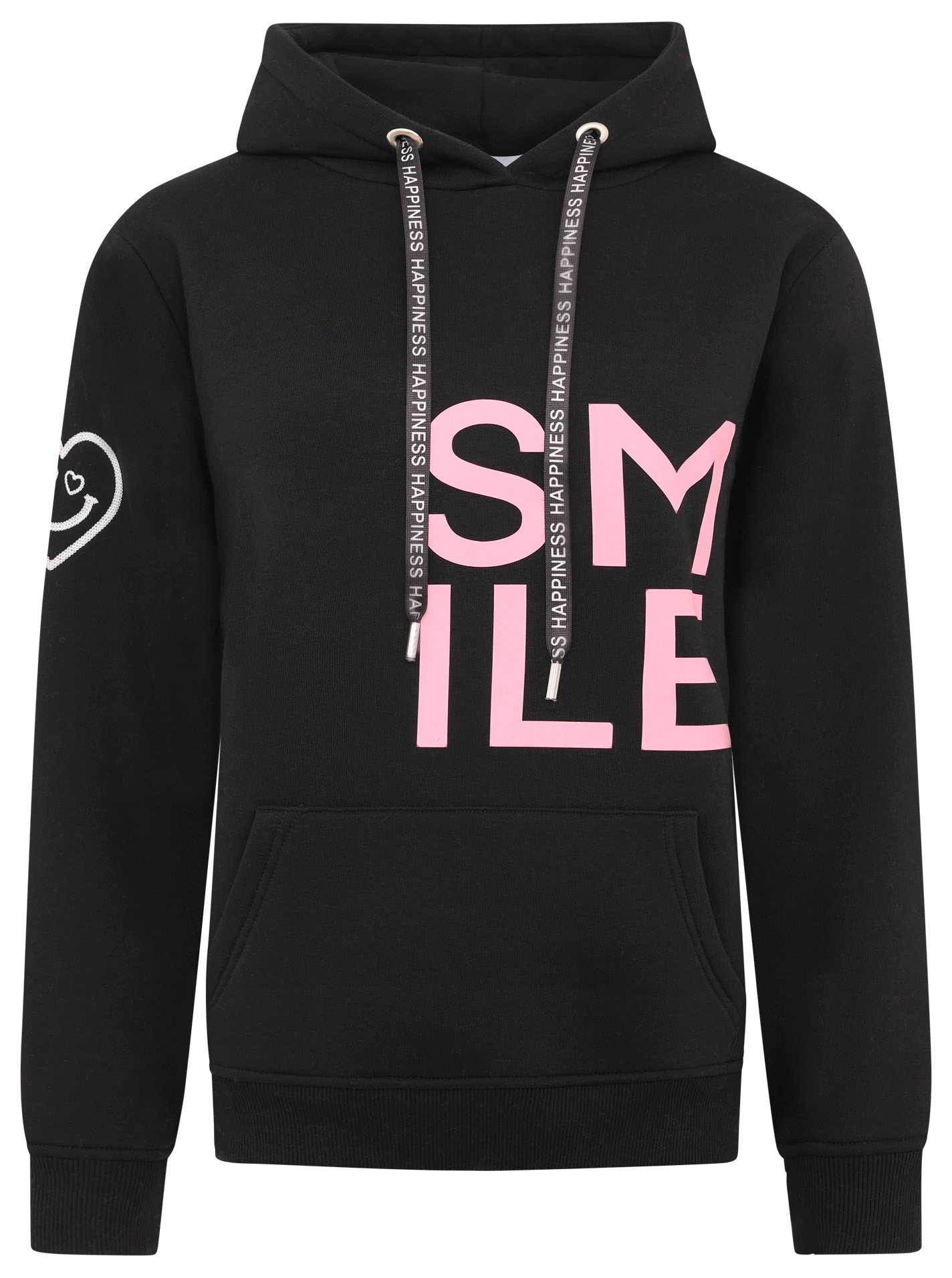 Zwillingsherz Hoodie "Alissa" Langarm, Kapuze, Neon-Details, günstig online kaufen