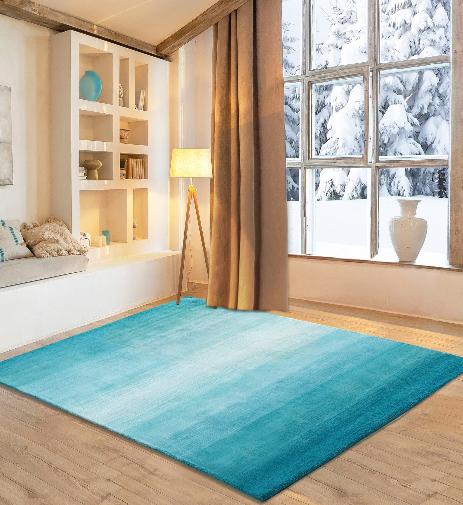 OTTO home Wollteppich "Lessach" rechteckig 14 mm Höhe Handweb Teppich, mit günstig online kaufen