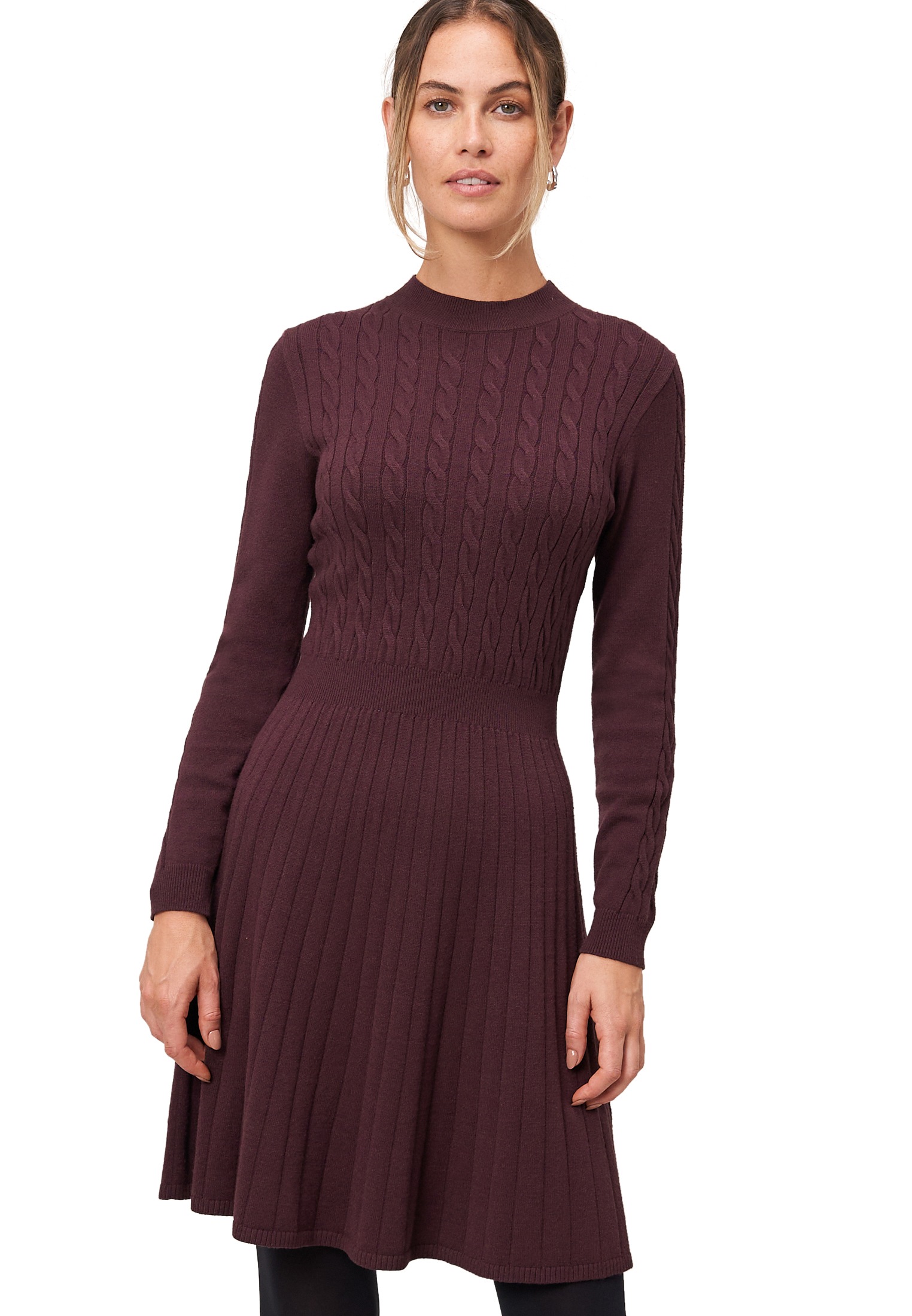 Zero Strickkleid "Damen Strickkleid mit Zopfmuster" Ohne Tasche strukturier günstig online kaufen