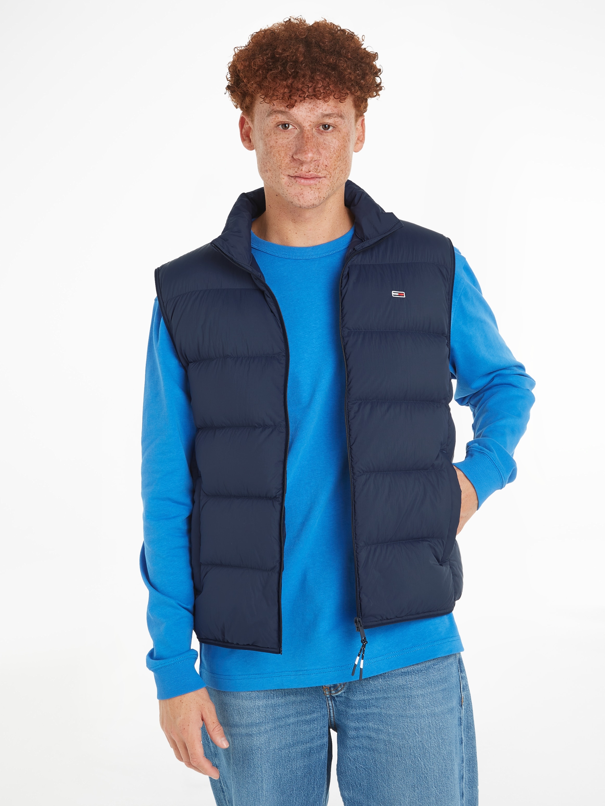 Tommy Jeans Daunenweste "TJM LIGHT DOWN VEST", mit Stehkragen