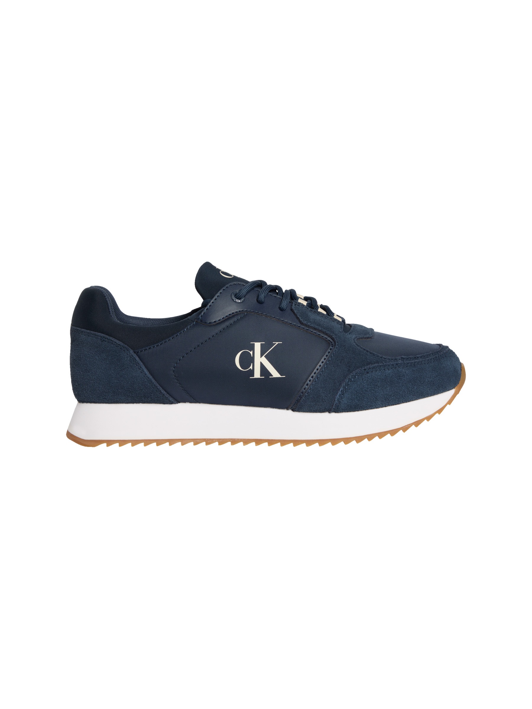 Calvin Klein Jeans Slip-On Sneaker »RETRO RUNNER SOCK LACE UP NY-SU«, Halbschuh, Freizeitsneaker mit CK-Logo und aufgesetzter Schnürung