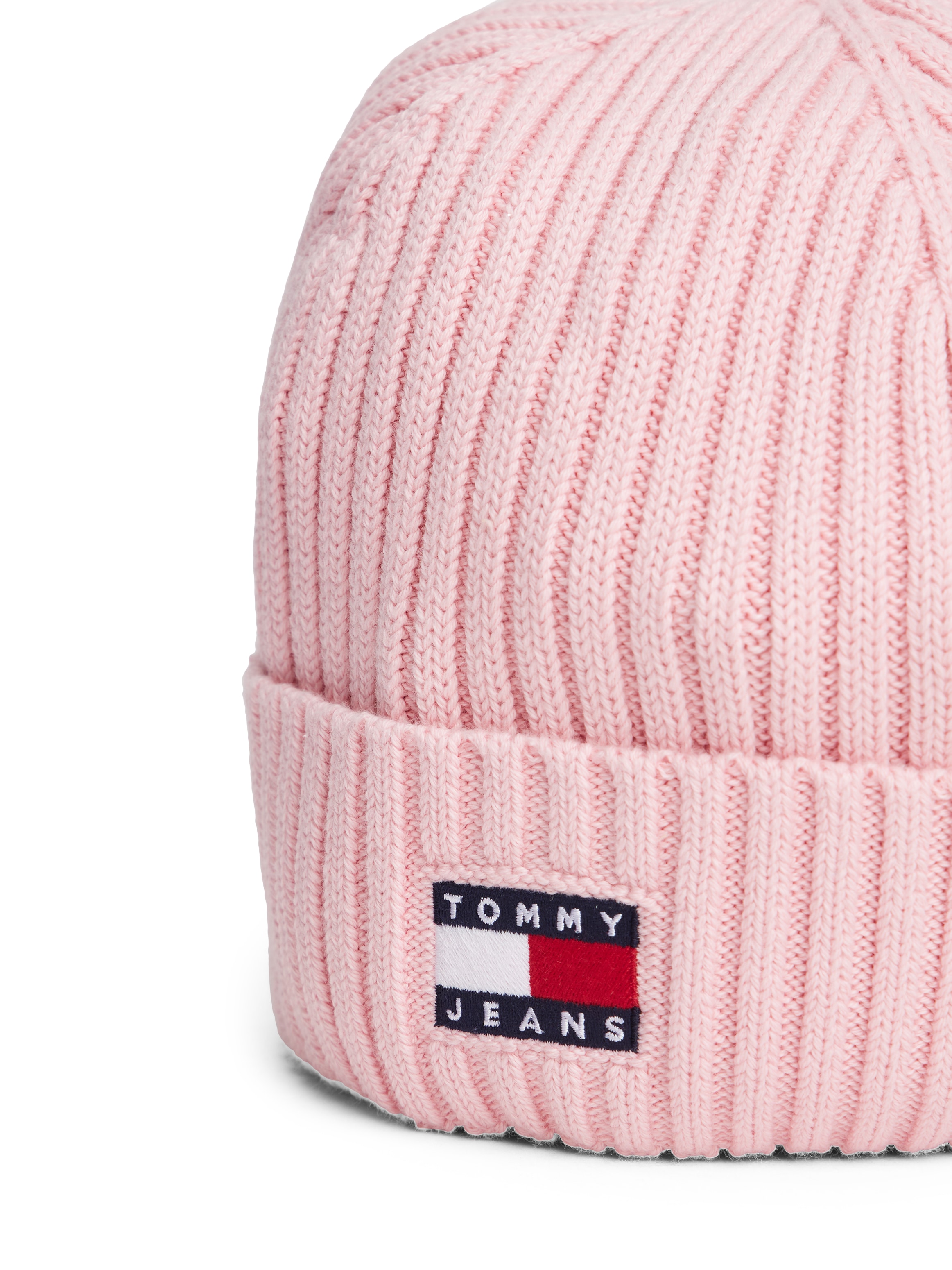 Tommy Jeans Beanie »TJW HERITAGE CORE«, Rippstrick, Umschlag, normale Passform