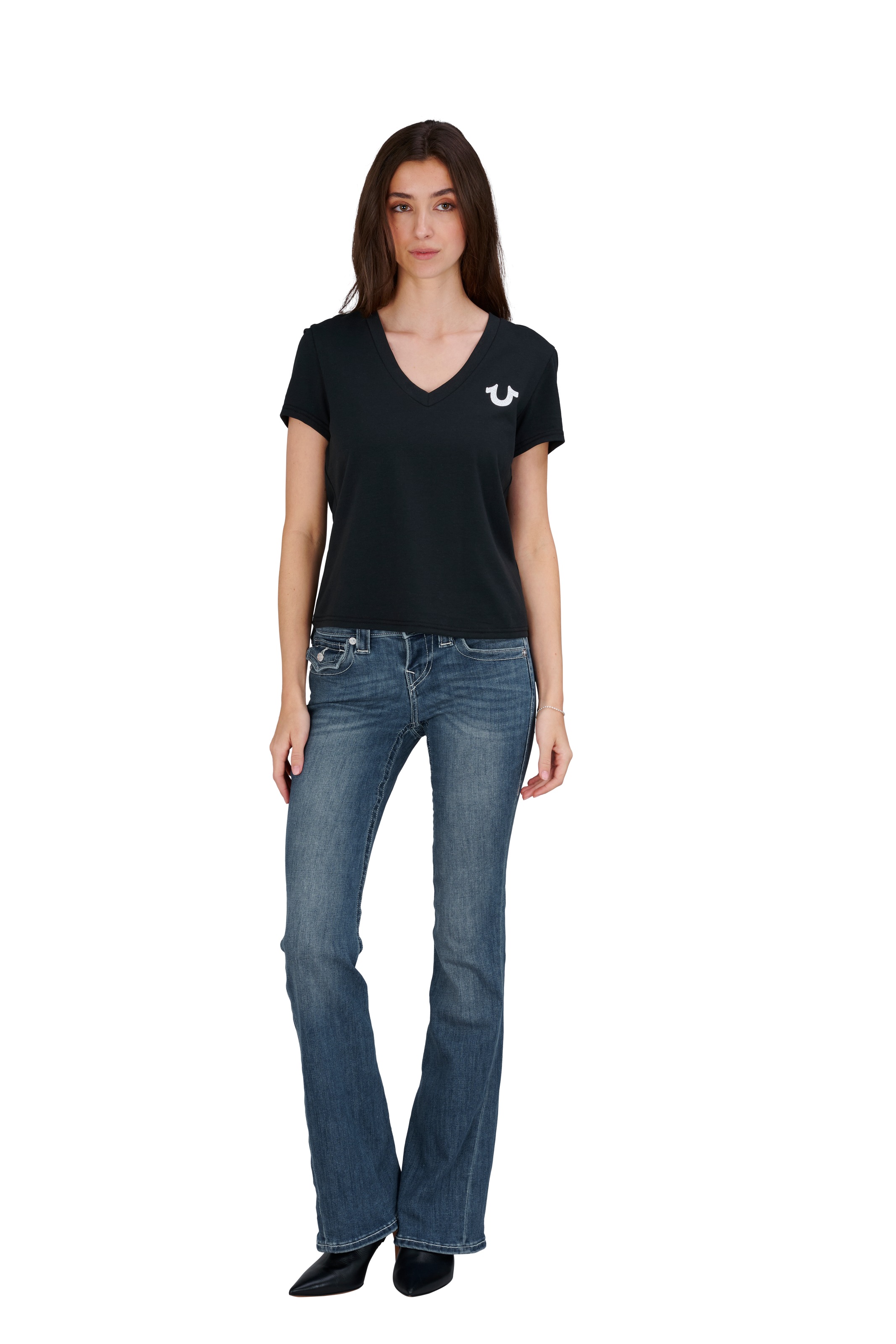 True Religion Bootcut-Jeans »JOEY LR FLARE FLAP« Baumwollmischung, Flared fit