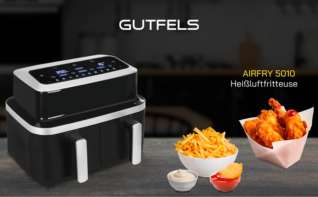 Gutfels Fritteuse "AIRFRY 5010" 2600 W 8,5 L · 2x 4,2 L günstig online kaufen