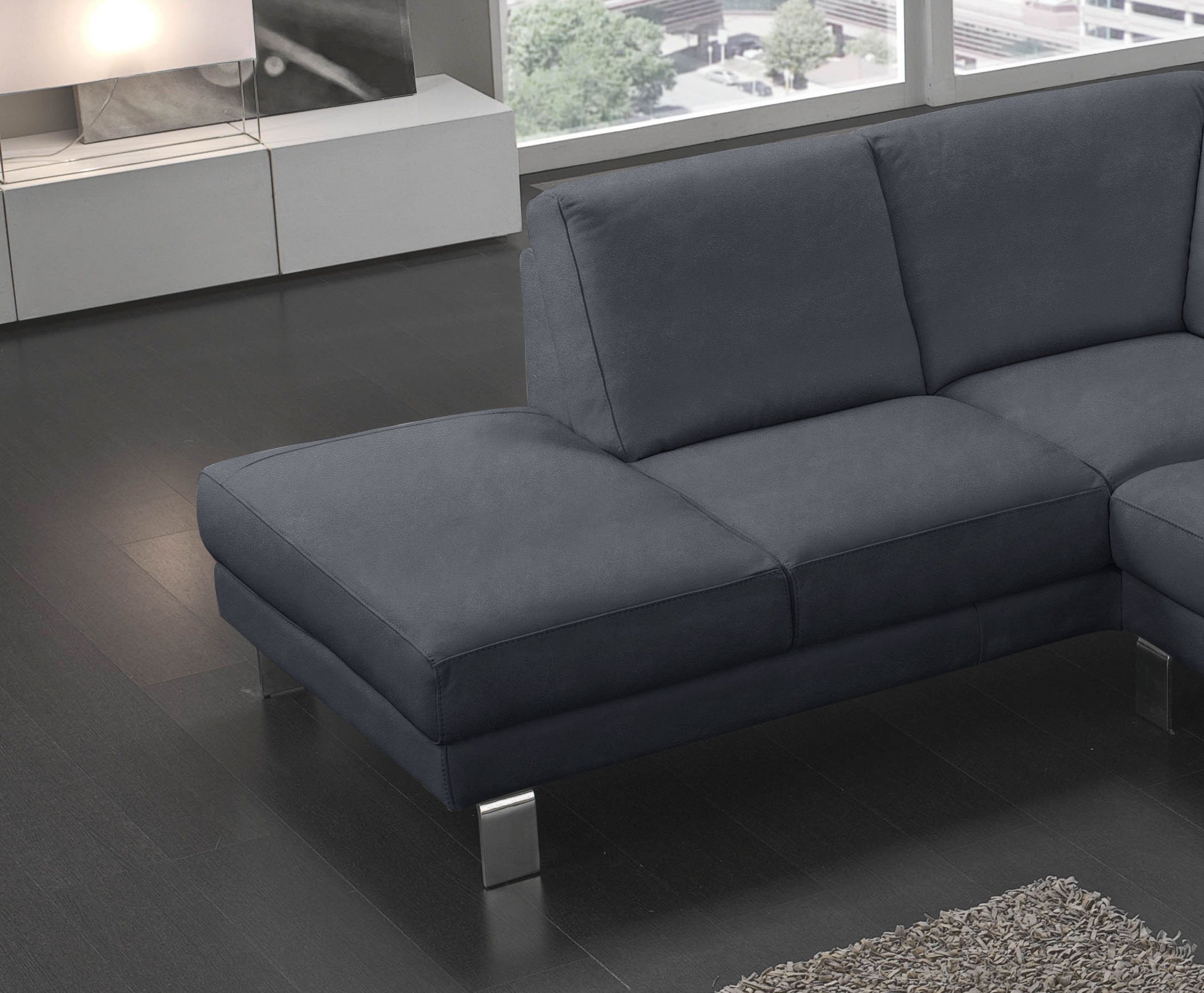 Thumbnail - Egoitaliano Ecksofa "Shakira, Design und Sitzkomfort auf hohem Niveau, tolle Details" mit Ottomane, L-Form, elegante Met...