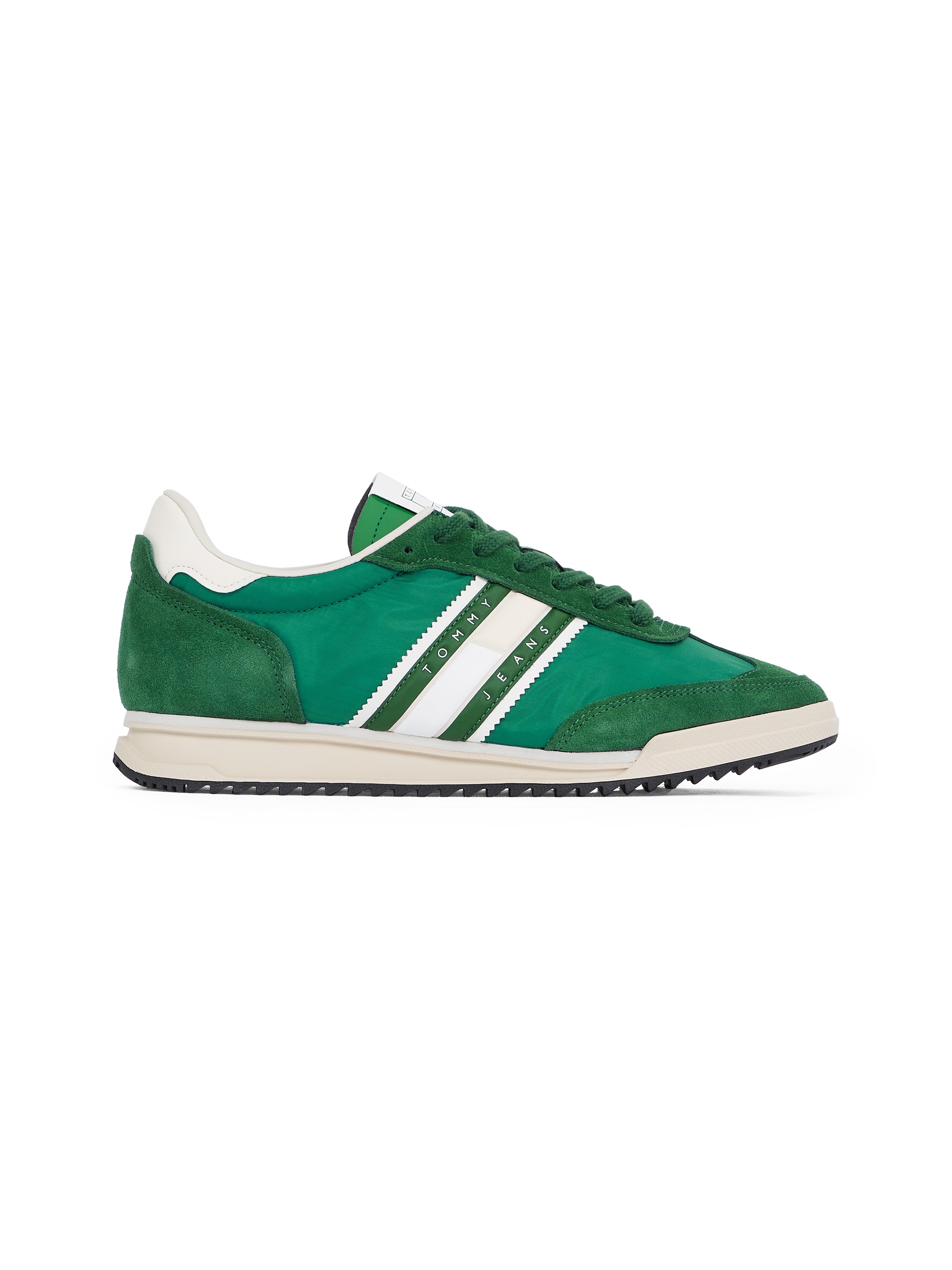 Tommy Jeans Sneaker »TJM RETRO RUNNER CLEATED«, Freizeitschuh, Halbschuh, Schnürer mit Kontrastbesatz